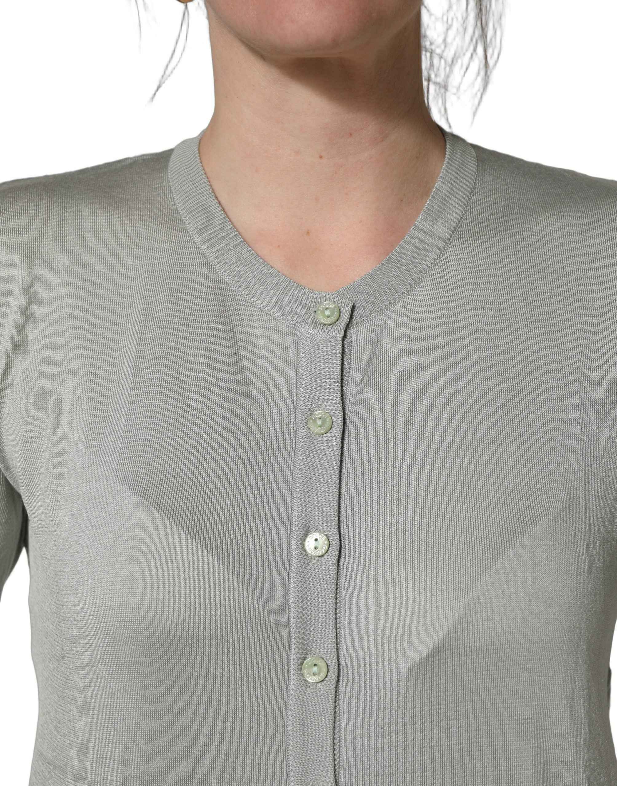 Dolce & Gabbana Green ButtonDown LongSleeve Cardigan Sweater