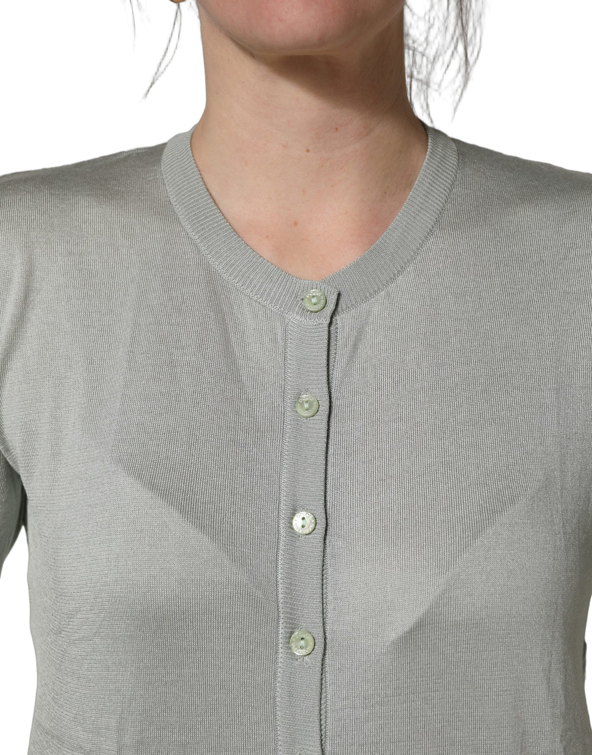 Dolce & Gabbana Green ButtonDown LongSleeve Cardigan Sweater