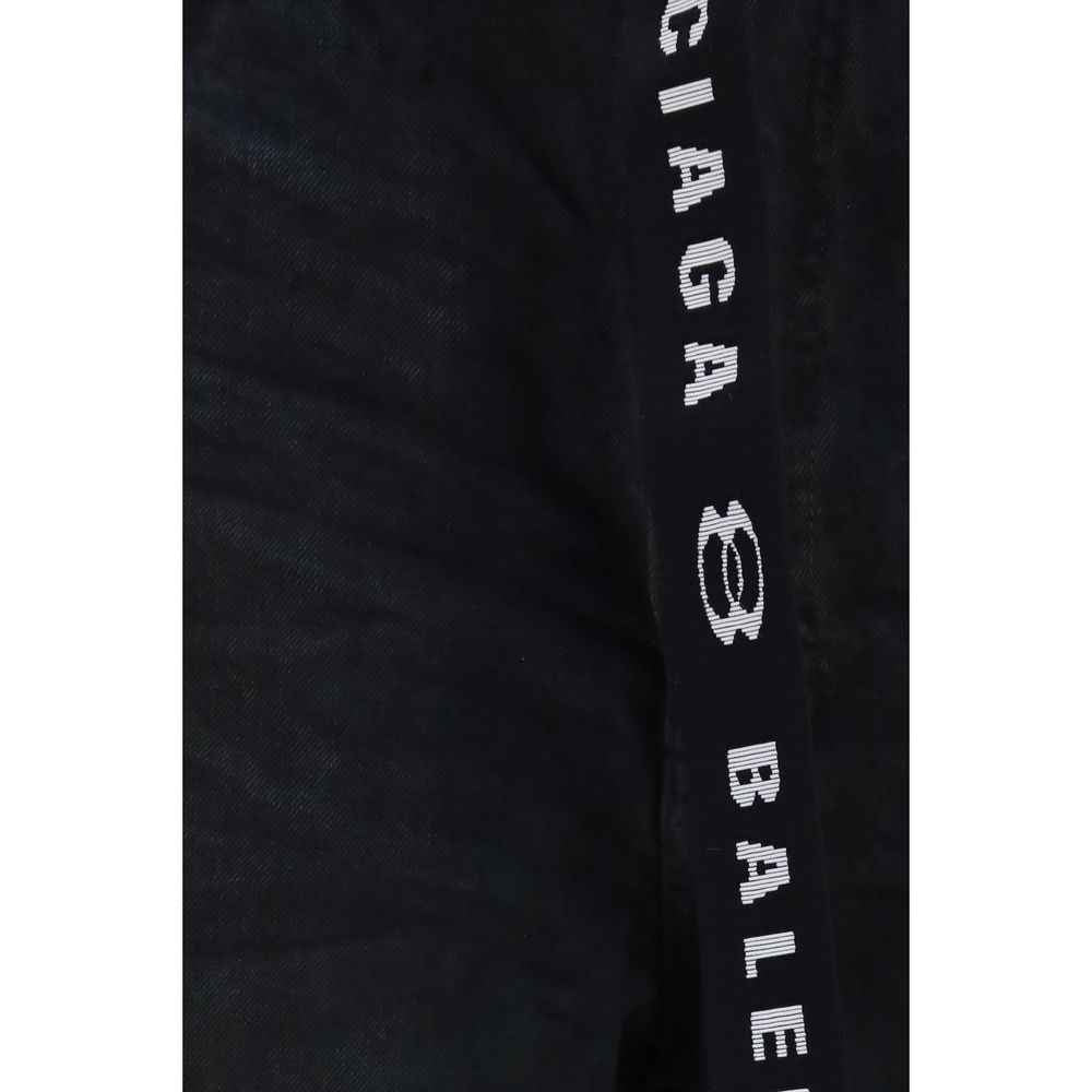 Balenciaga Black Cotton Bermuda Shorts