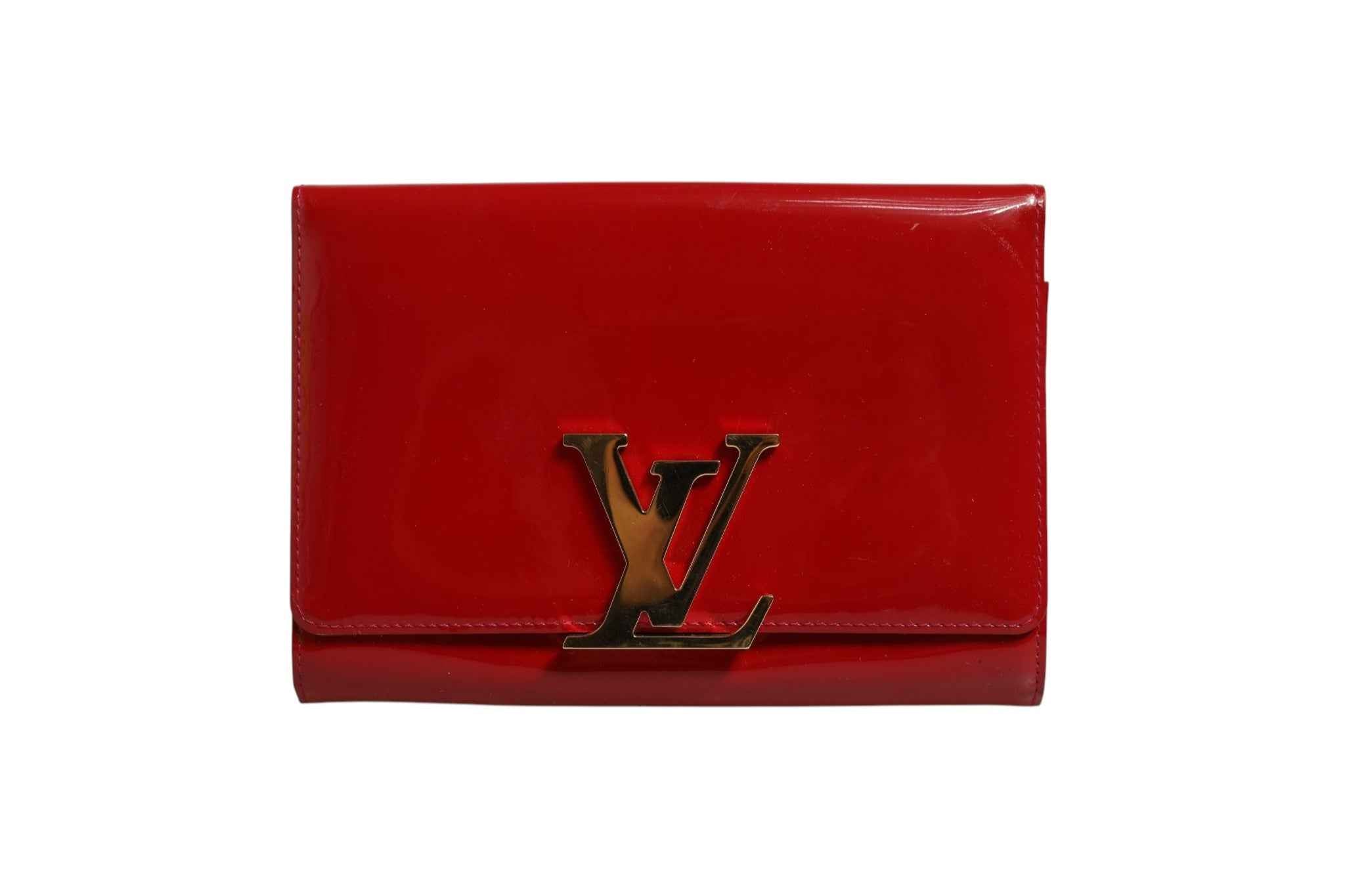 Louis Vuitton Louise PM Red Patent Leather Wallet On Chain