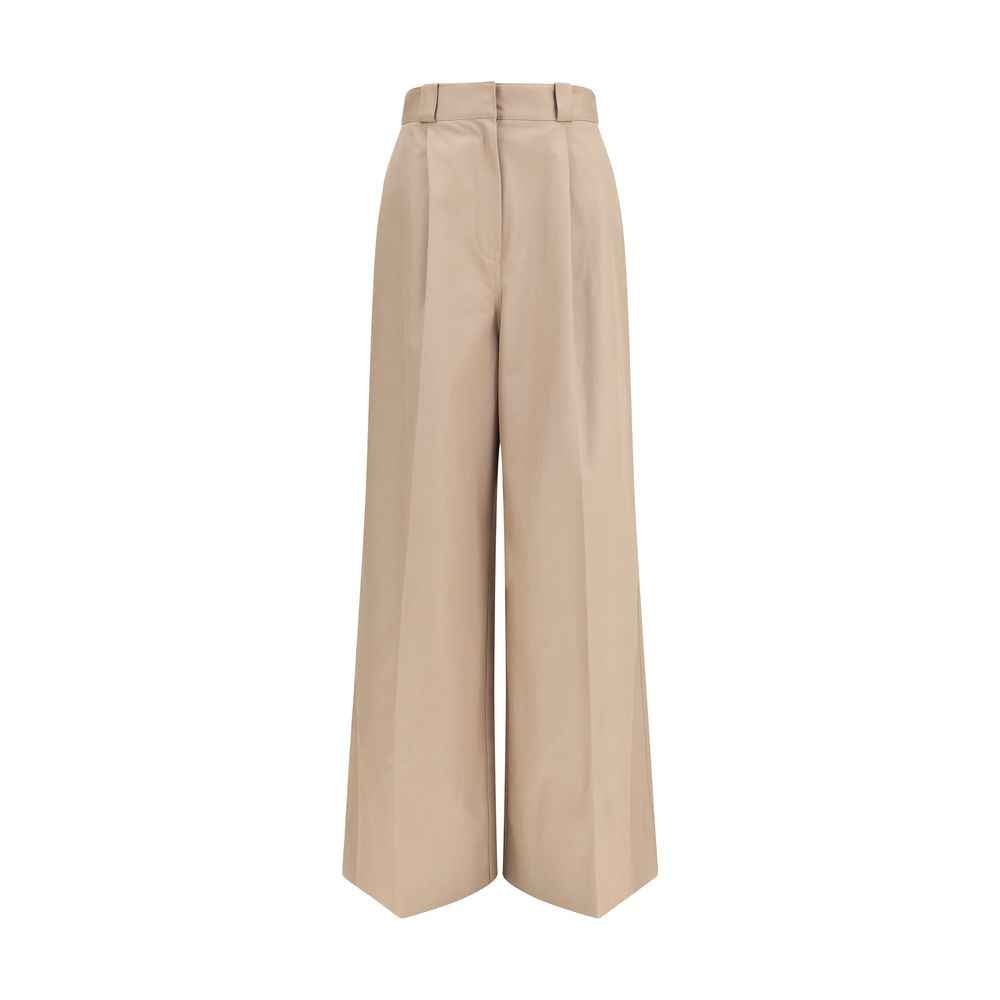 Balenciaga Beige Cotton Flared Pants