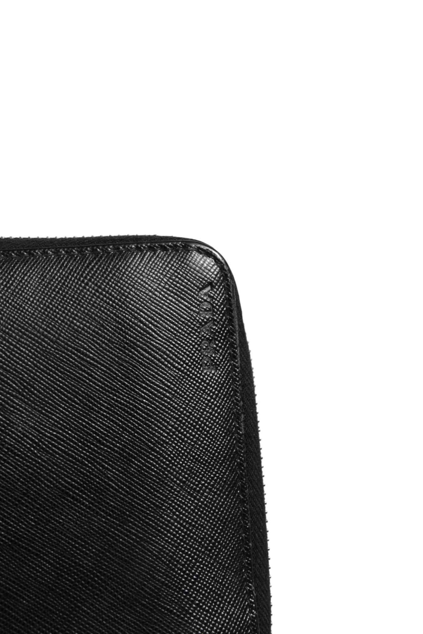 Prada Baltico Saffiano Leather Zip Travel Wallet
