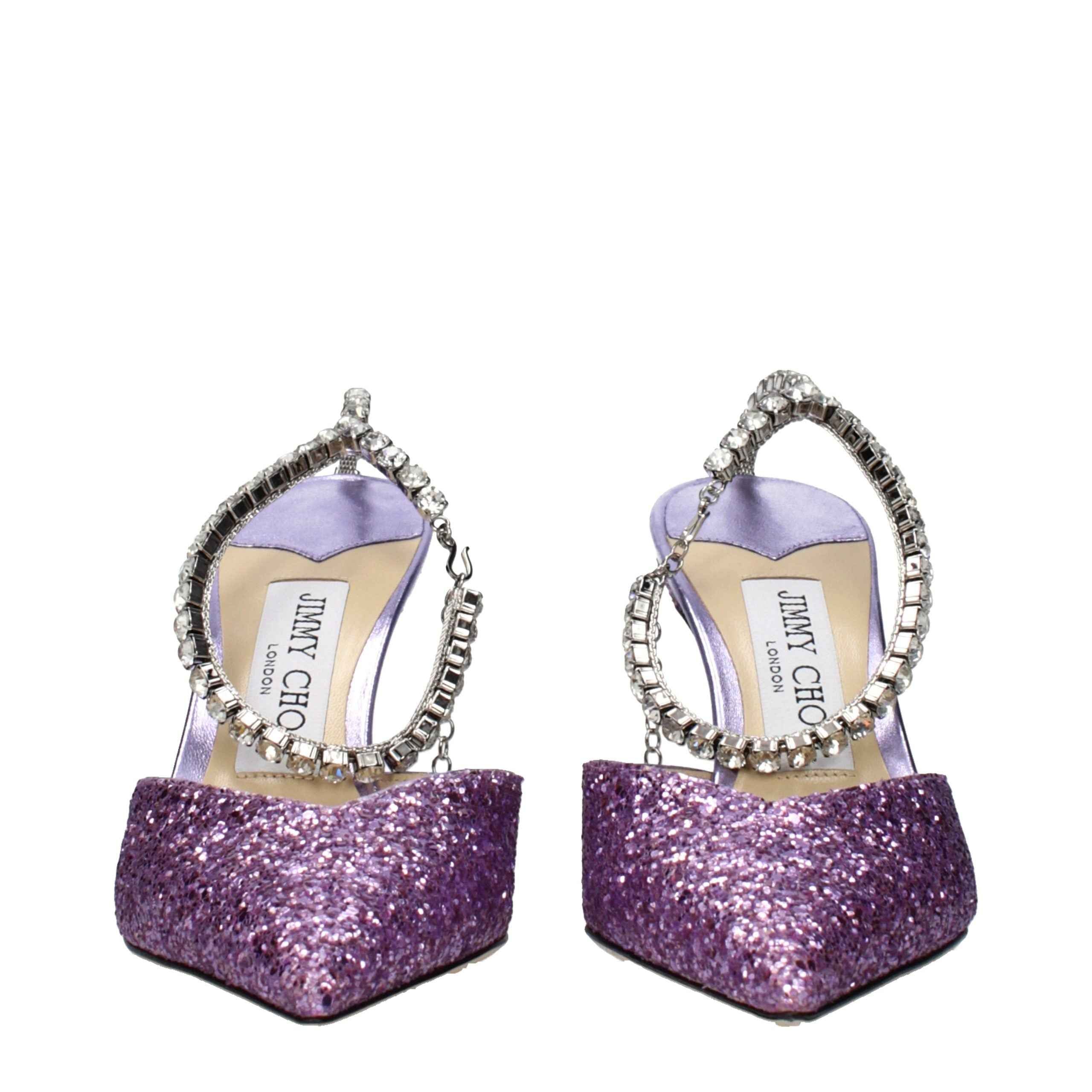 Jimmy Choo Purple Plastic Stiletto Heel Sandals