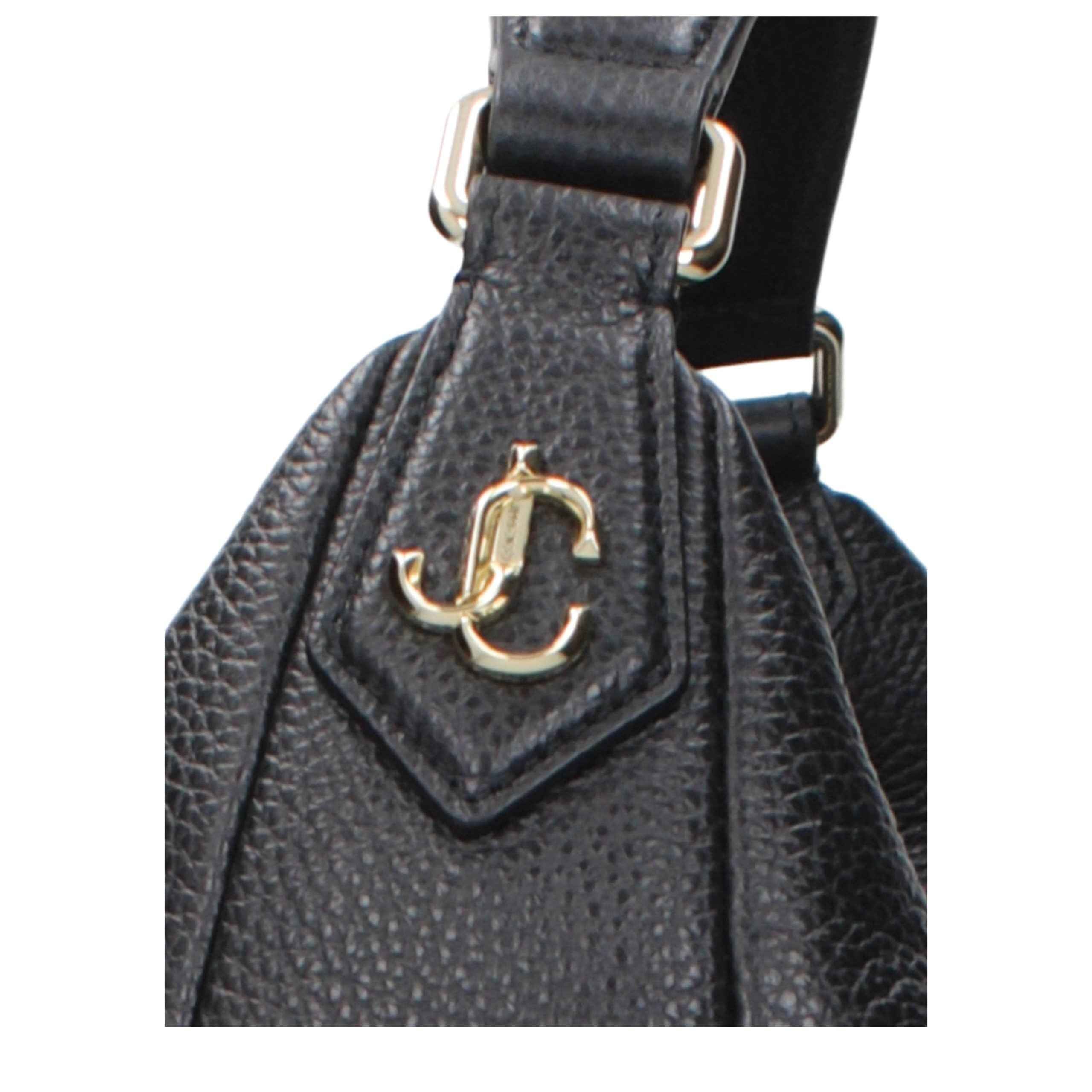 Jimmy Choo Black Leather Shoulder Bag