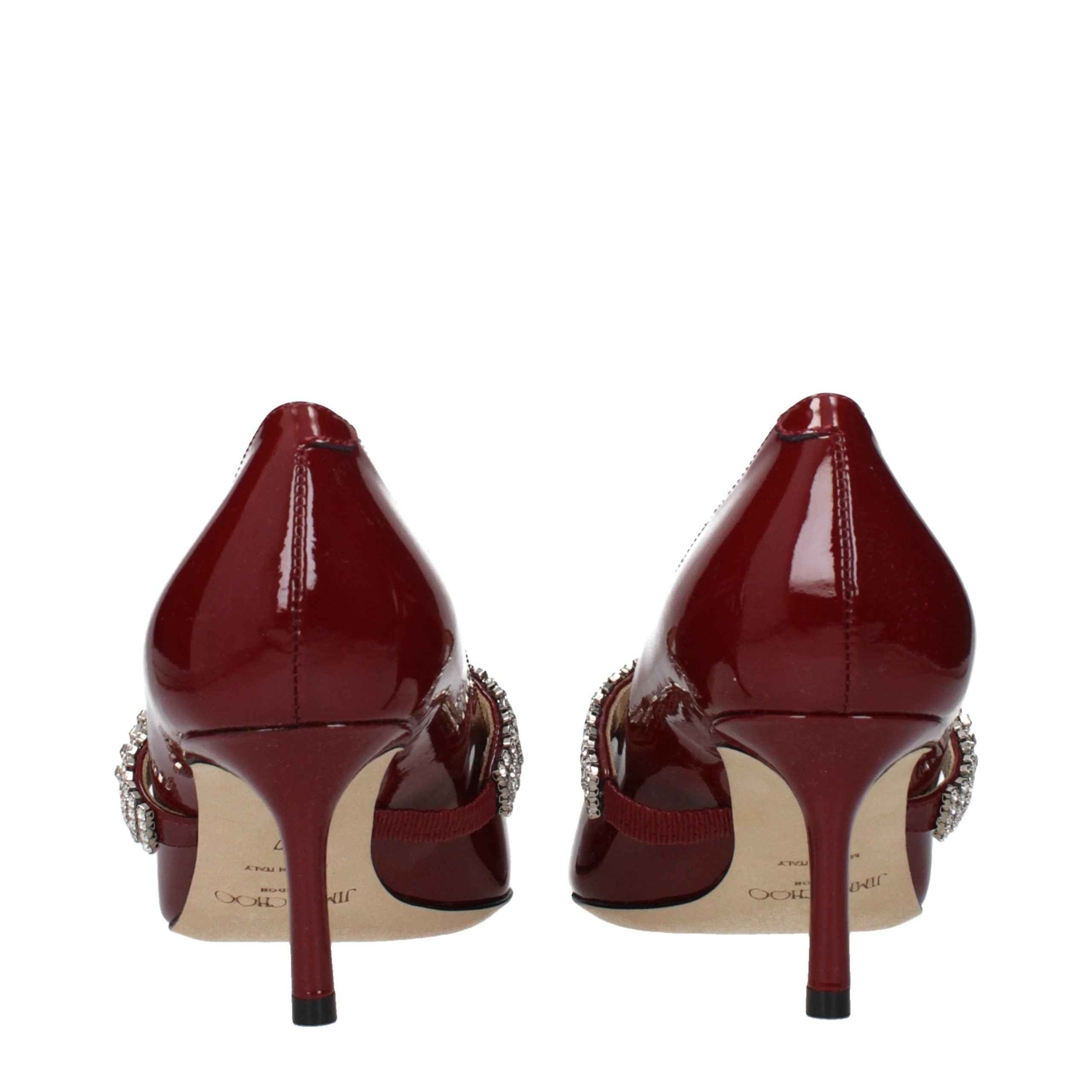 Jimmy Choo Red Leather High Heel Pumps