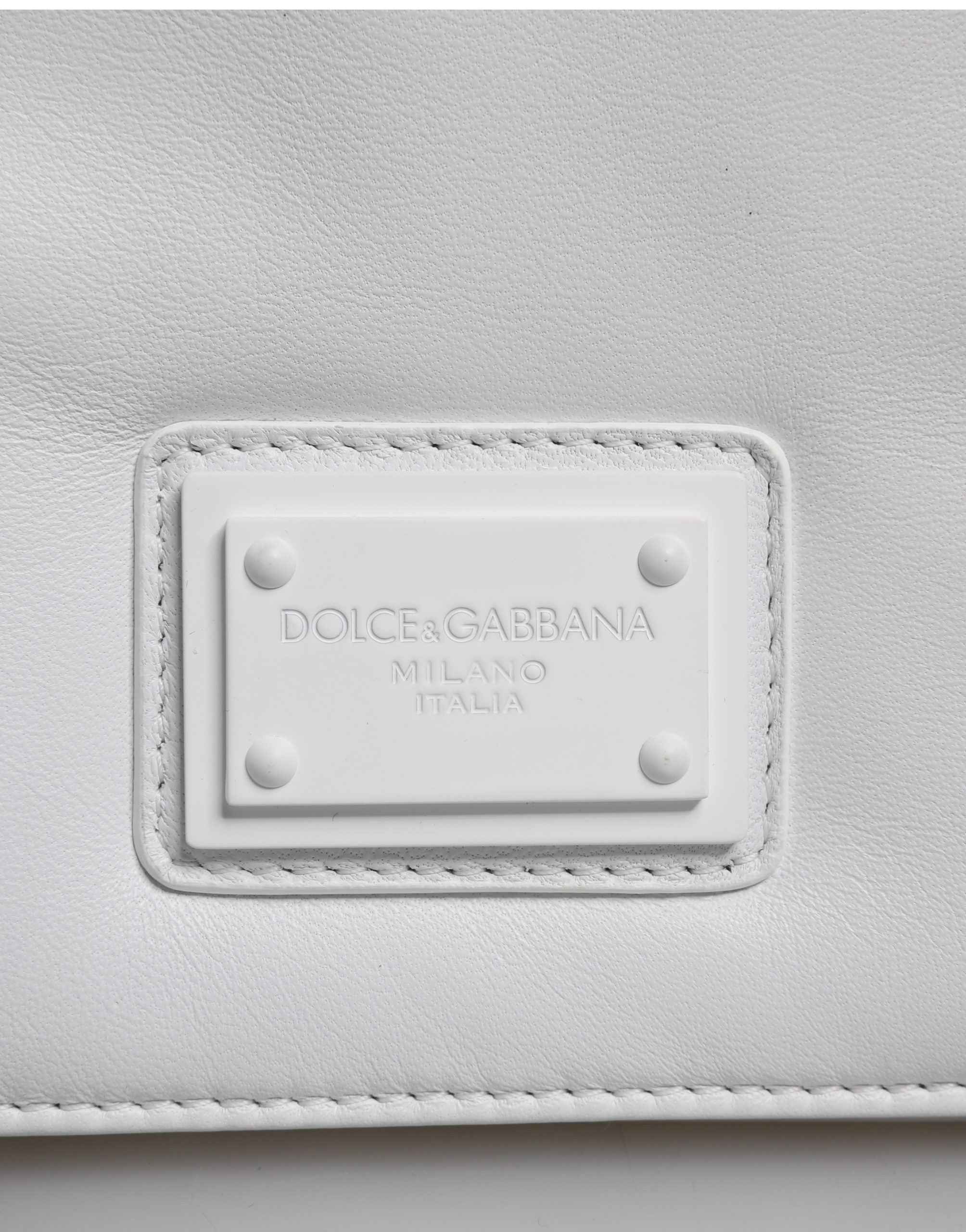 Dolce & Gabbana White Logo Plaque Crossbody Shoulder Borse Women Bag