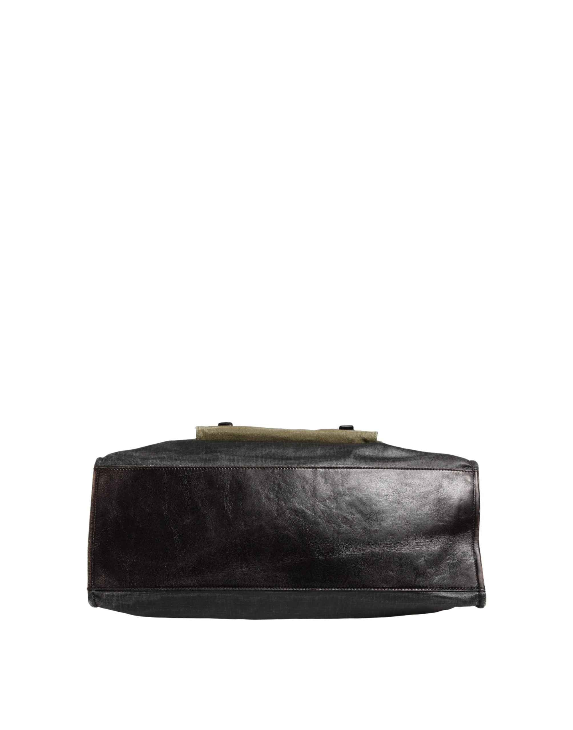 Dolce & Gabbana Military Green Two Tone Tote Duffel Shoulder Borse Bag