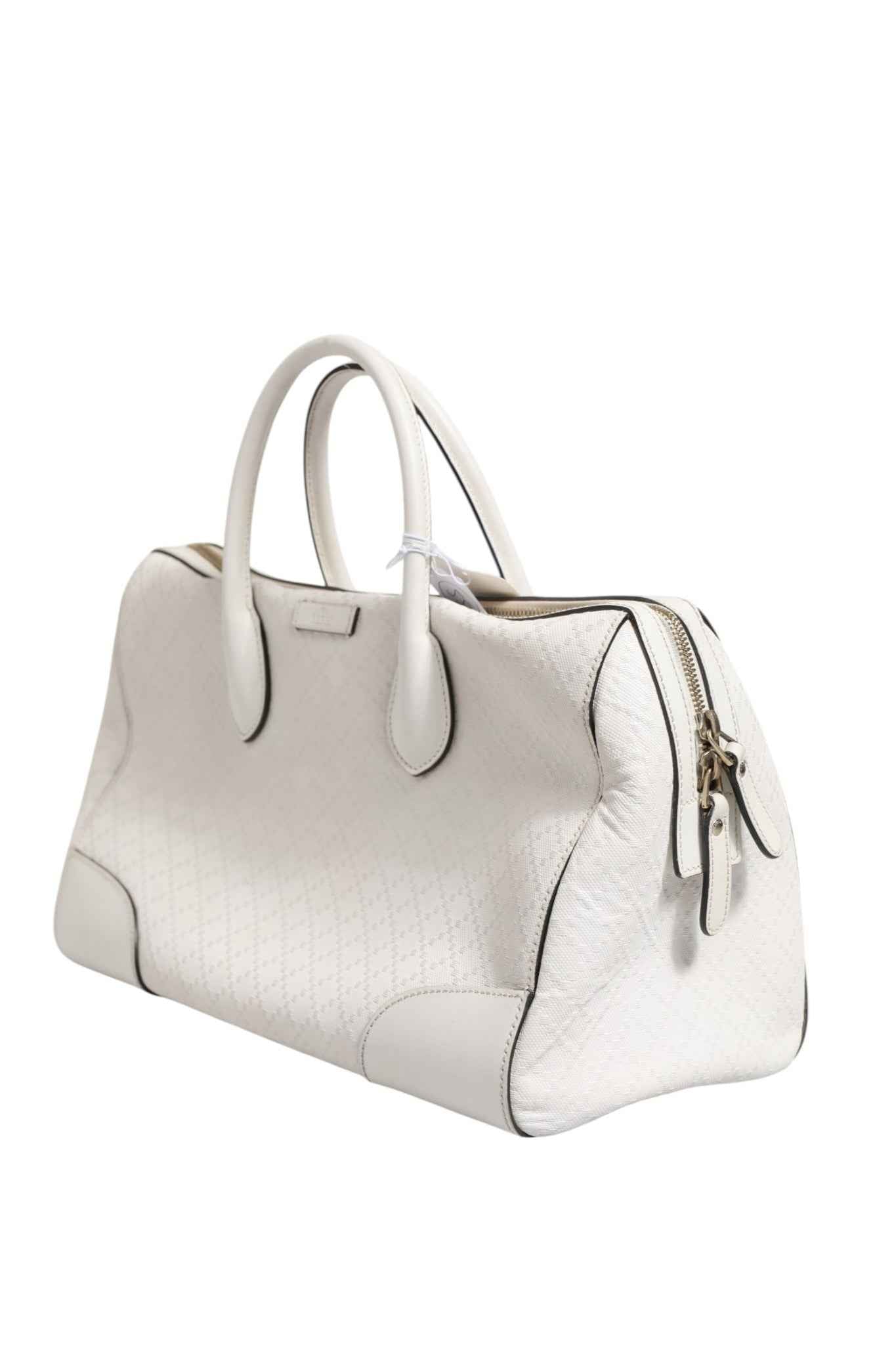 Gucci Medium Diamante Leather Boston Bag