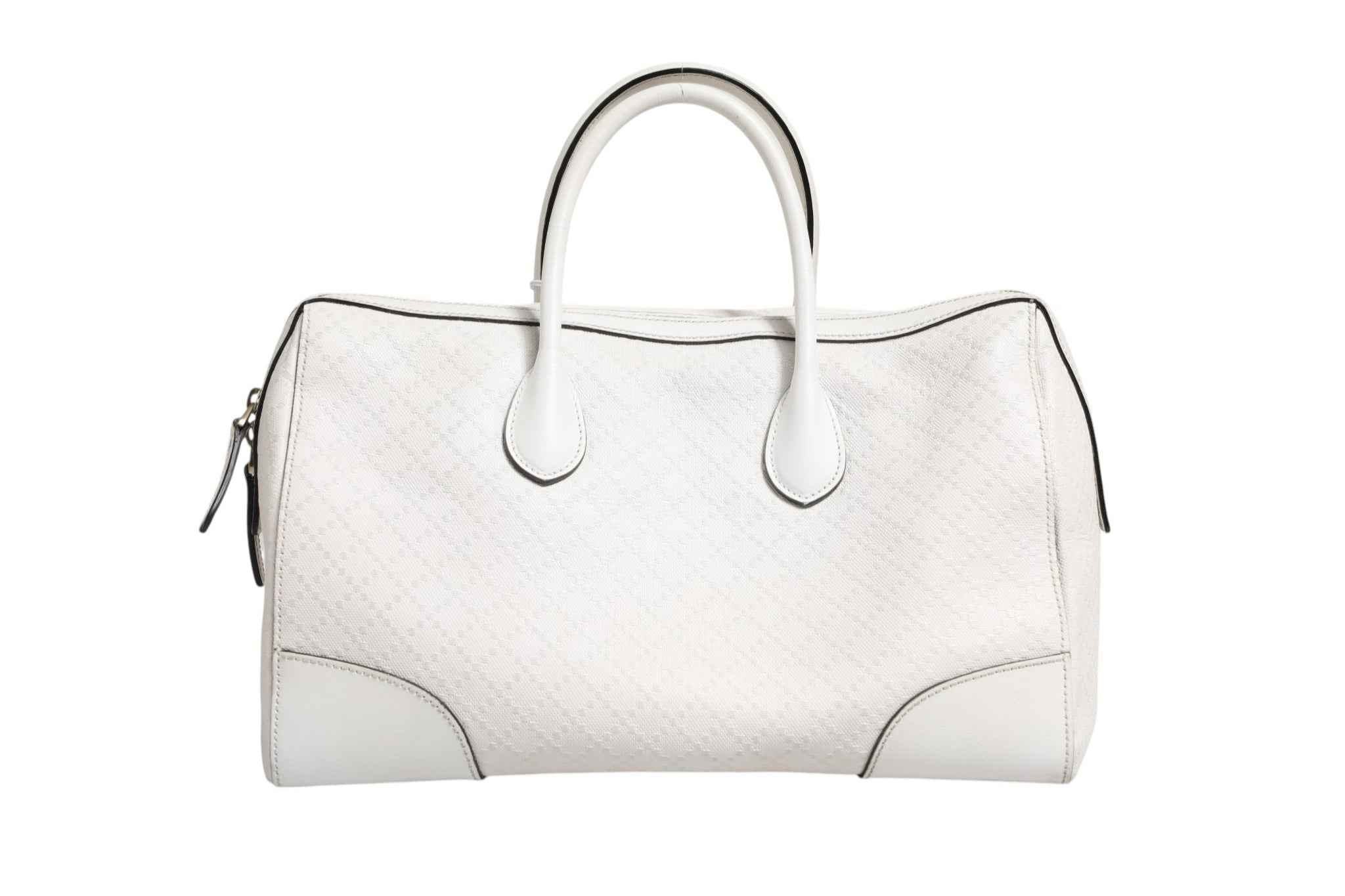 Gucci Medium Diamante Leather Boston Bag