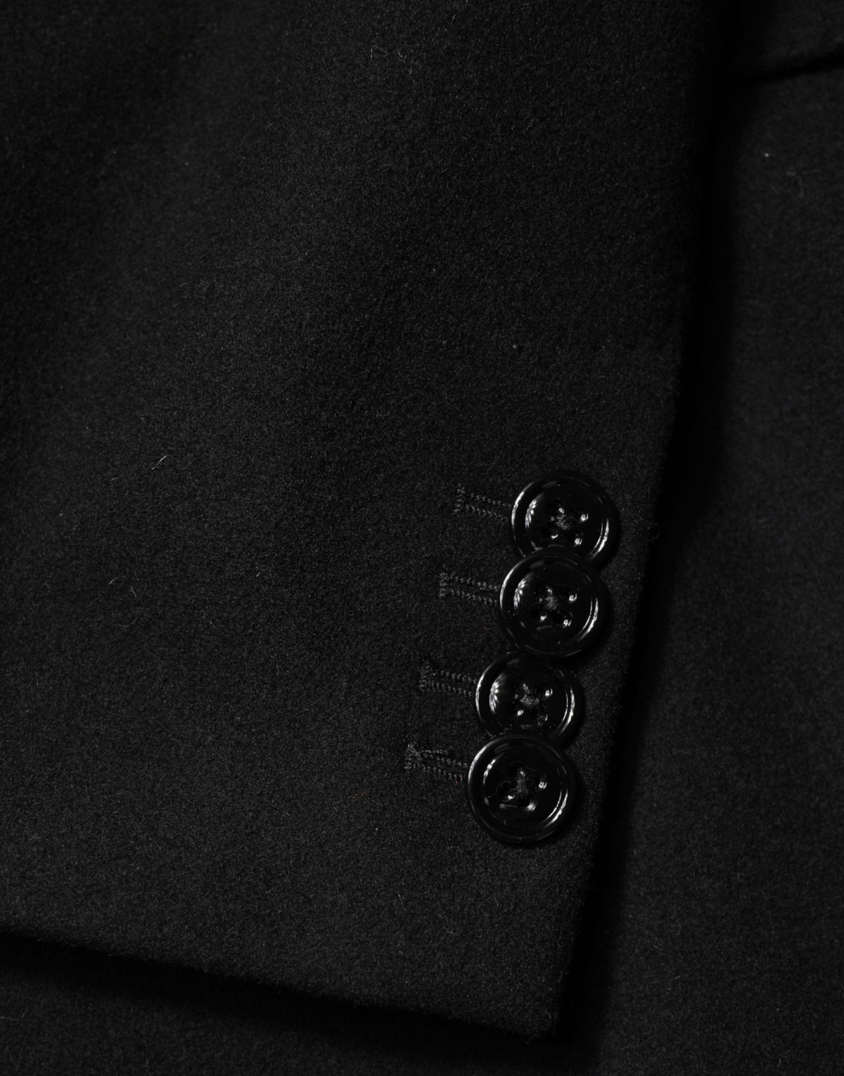 Dolce & Gabbana Black Heraldic Patch Single Breasted Jacket
