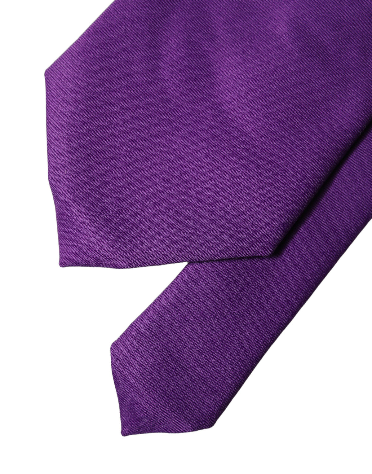 Dolce & Gabbana Purple Polyester Satin Adjustable Women Tied Necktie Tie