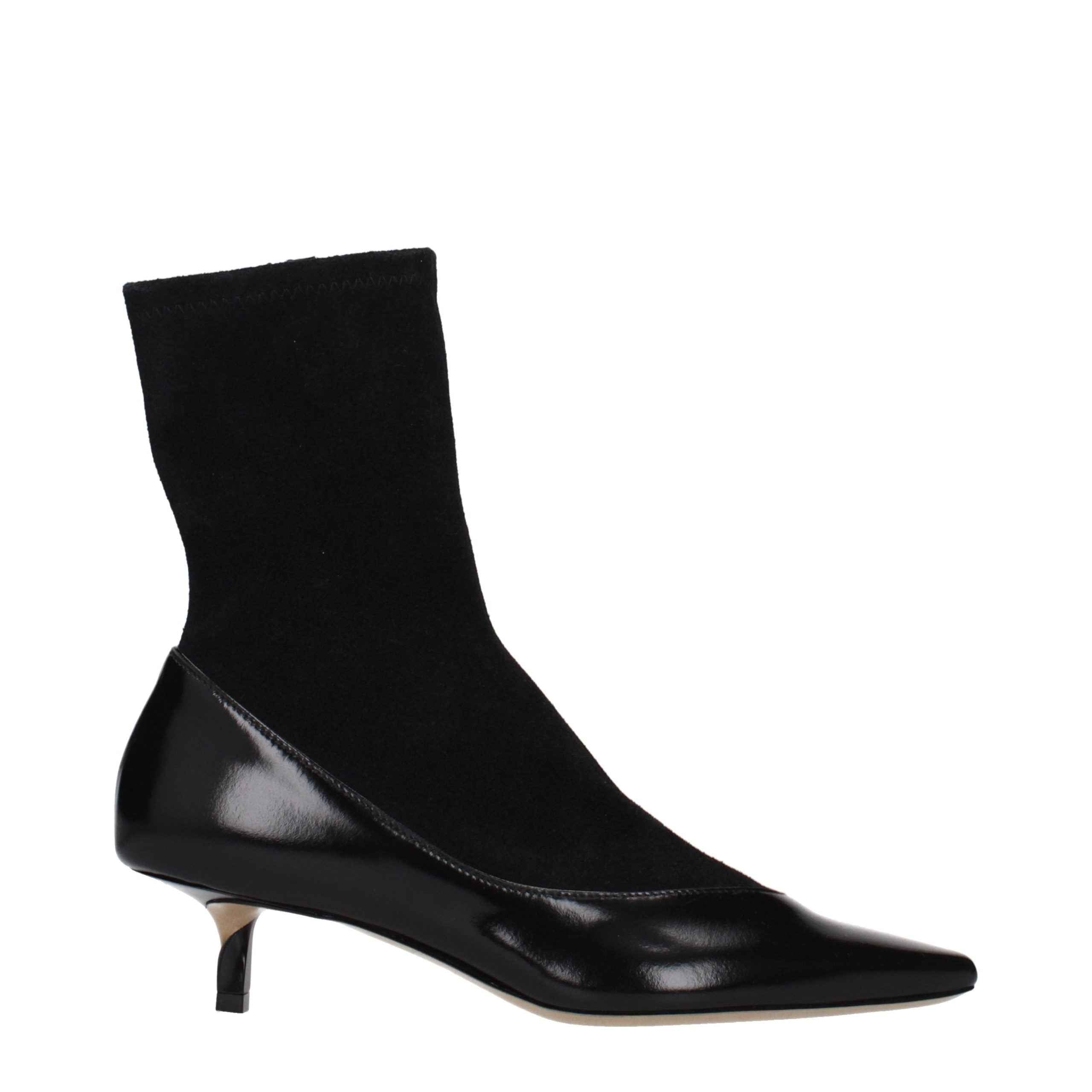Jacquemus Black Leather Ankle Boots