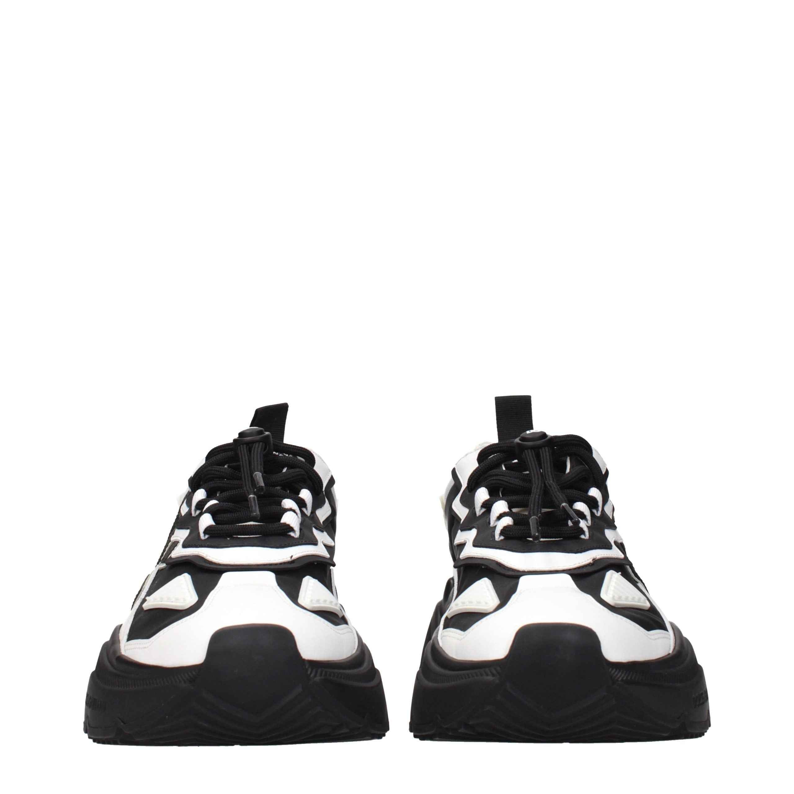Dolce & Gabbana White Leather Chunky Sneakers