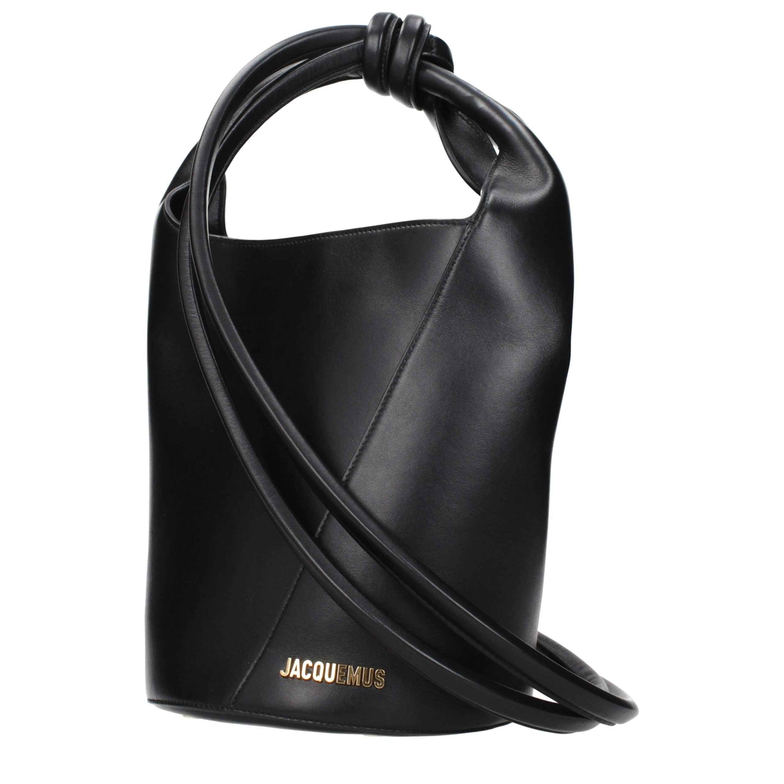 Jacquemus Black Leather Crossbody Bag