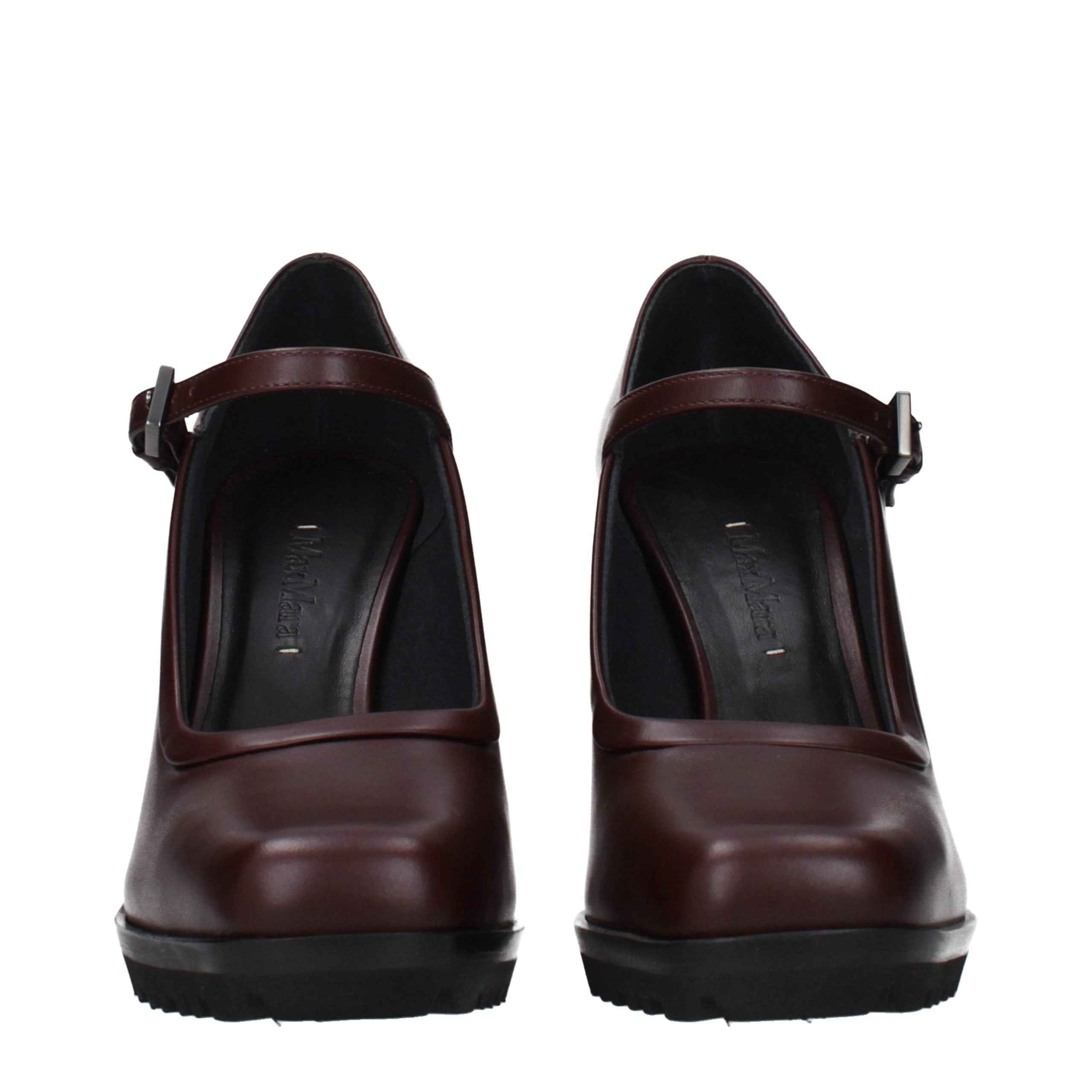 Max Mara Brown Leather High Heel Pumps