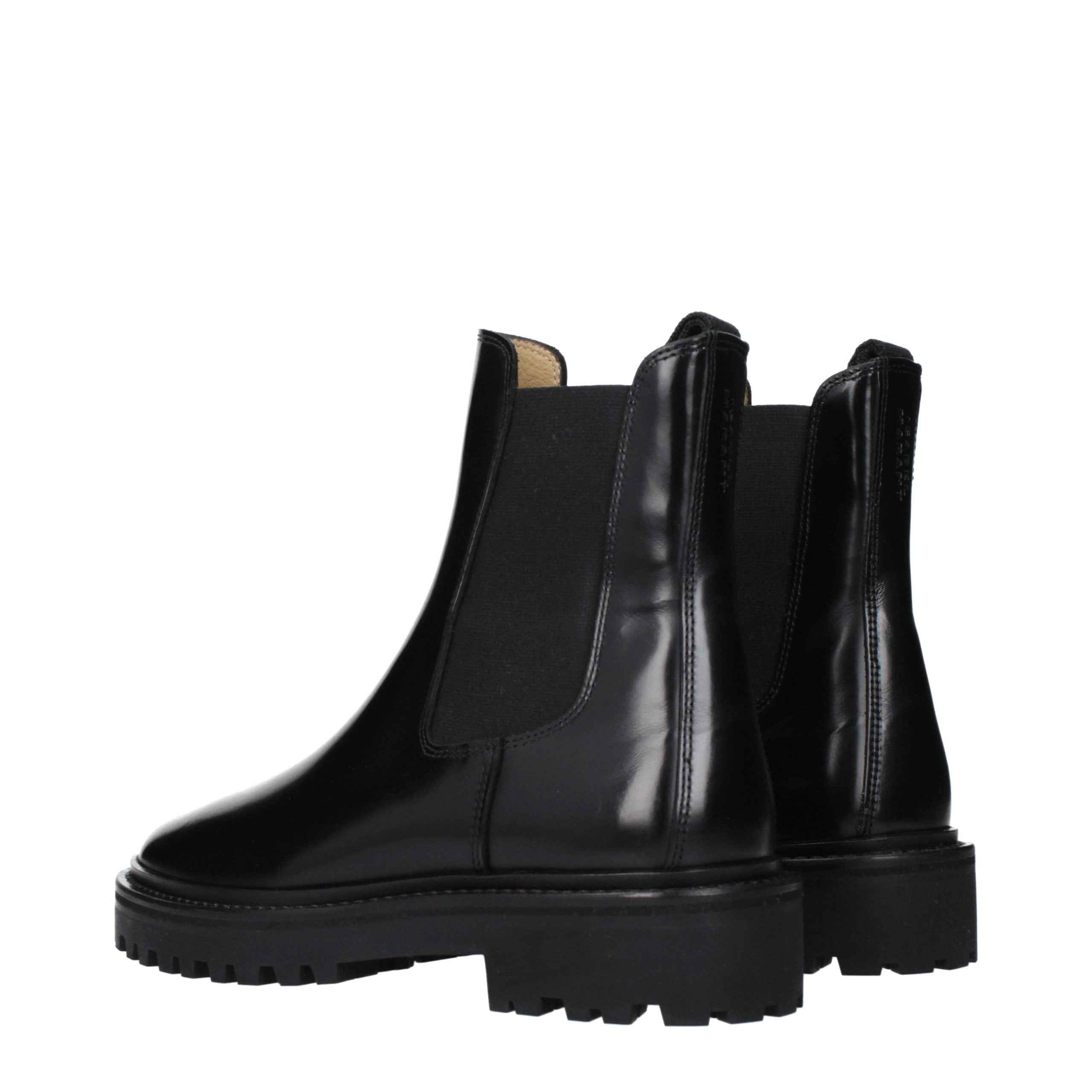 Isabel Marant Black Leather Ankle Boots