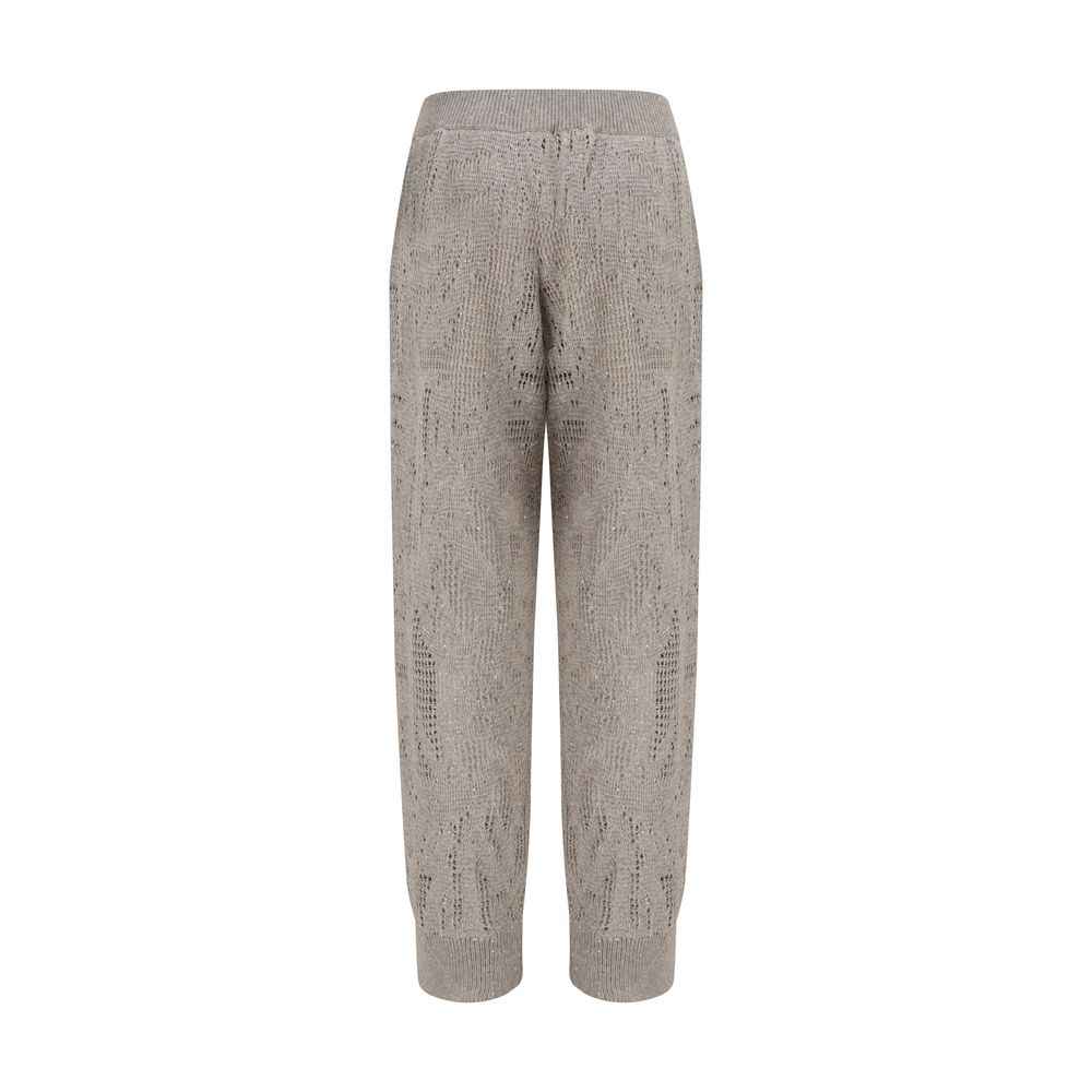 Brunello Cucinelli Beige Linen Casual Pants