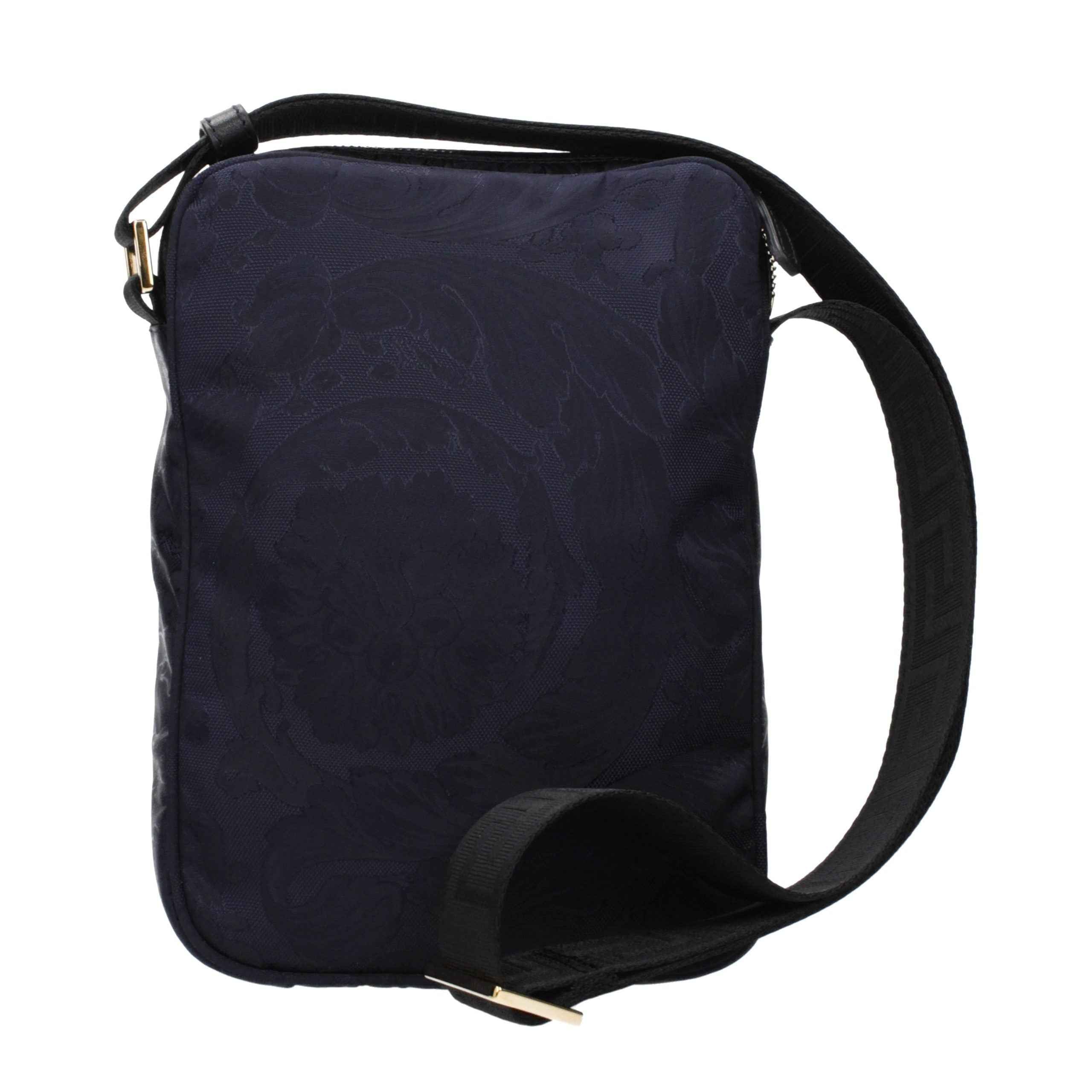 Versace Blue Fabric Crossbody Bag