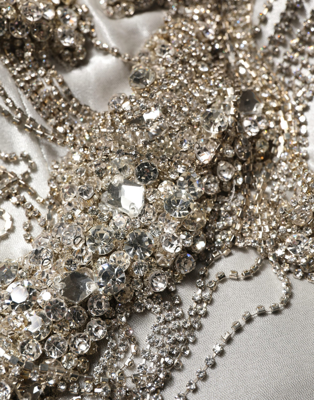 Dolce & Gabbana Silver Crystal Embellished EveningGown Dress