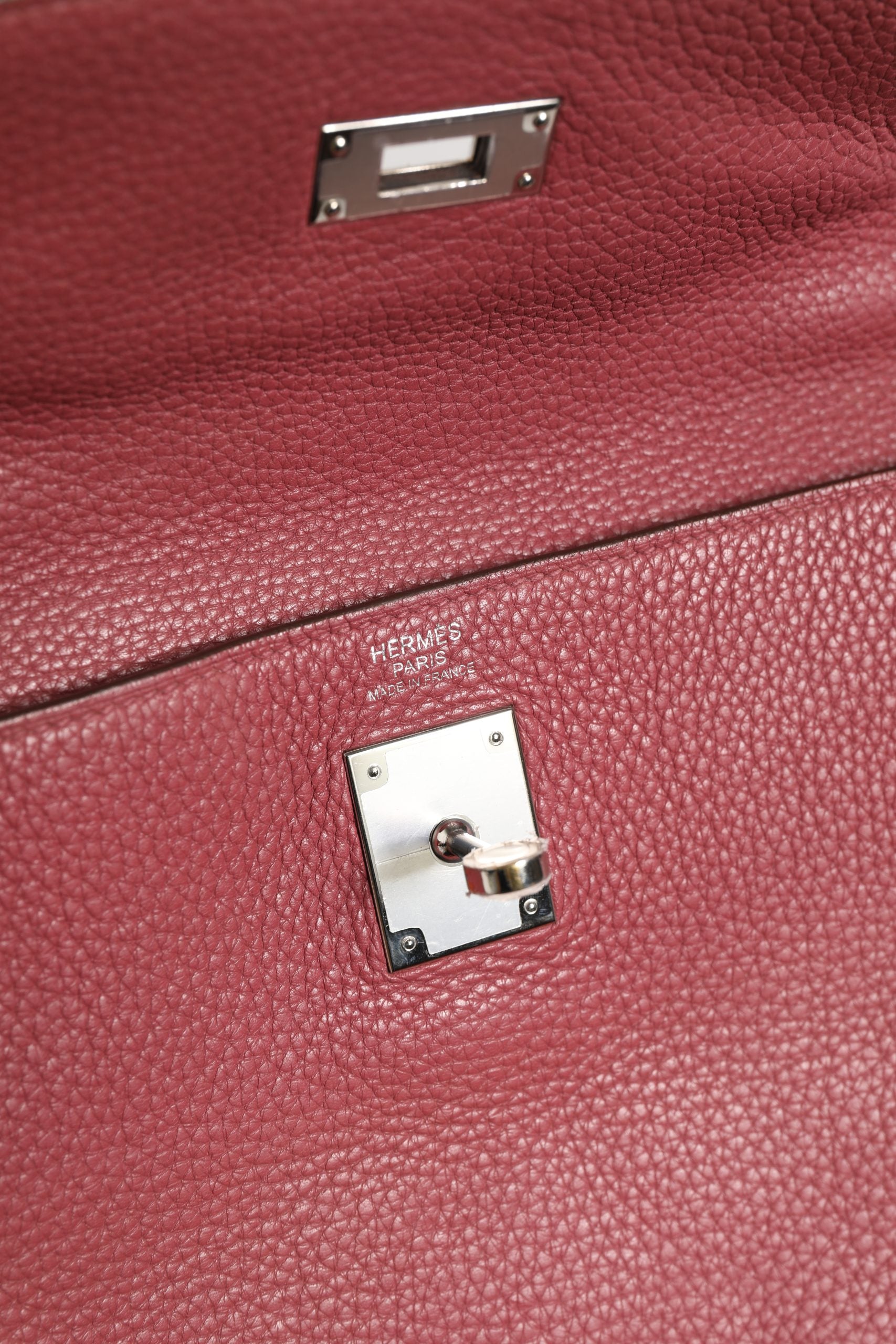 Hermès Kelly 32 Rouge H Togo Retourne Palladium
