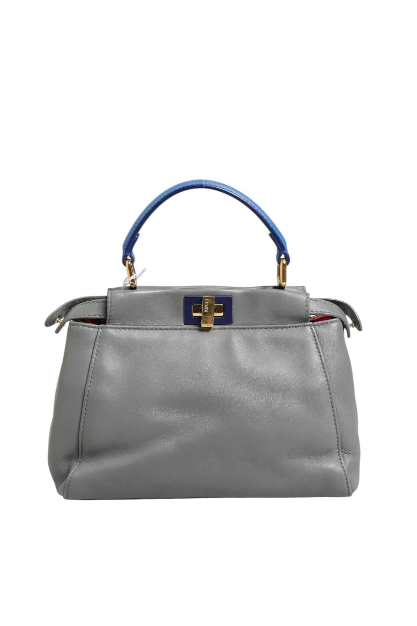 Fendi Mini Peekaboo Blue Grey
