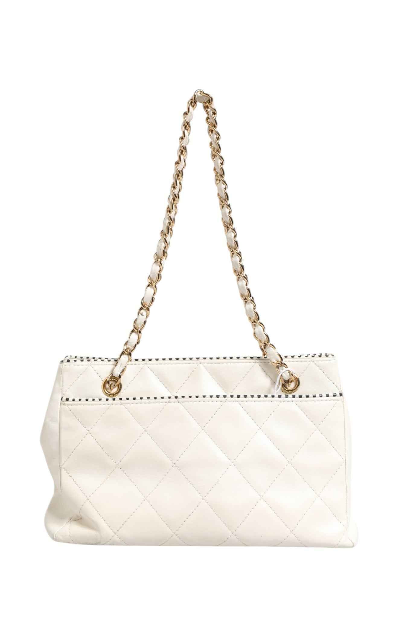 Chanel Shiny Calfskin Quilted Mini 22 White 1792563