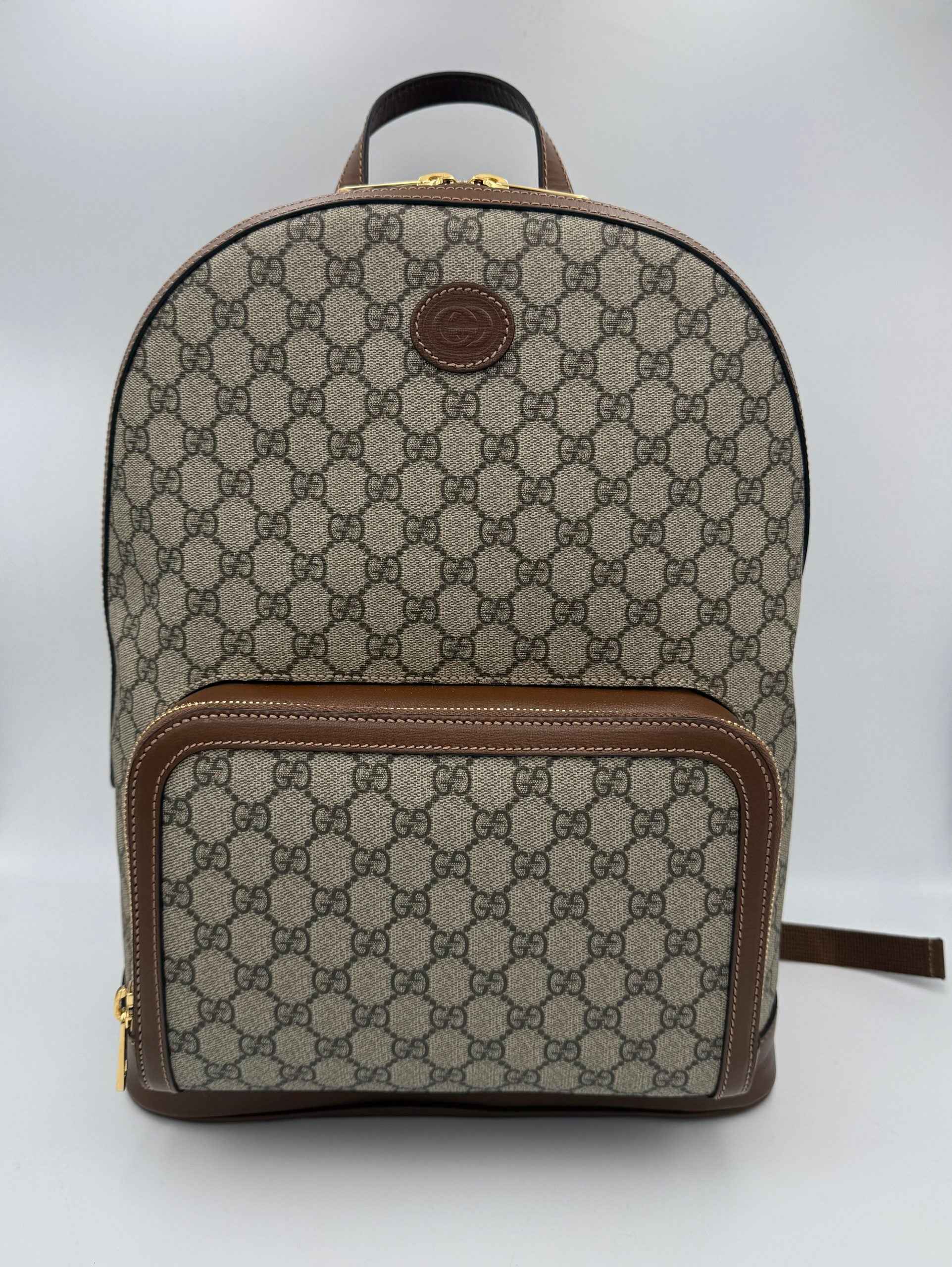 Gucci GUCCI GG Supreme and Leather Backpack