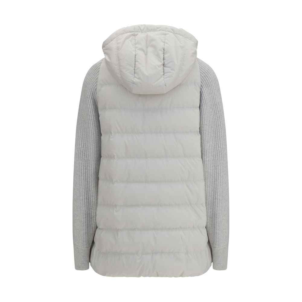 Brunello Cucinelli Gray Polyester Full-Length Jacket