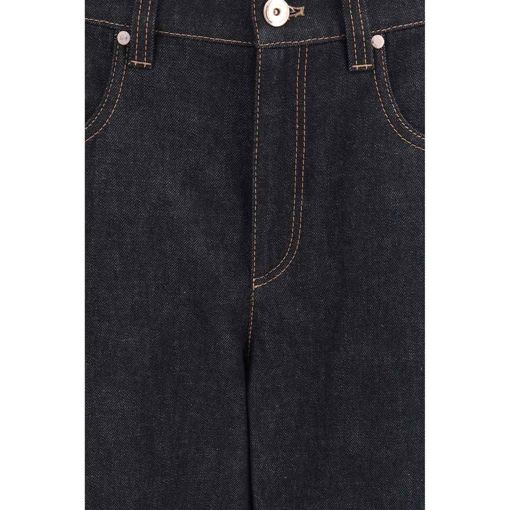Brunello Cucinelli Blue Cotton Straight-Leg Jeans