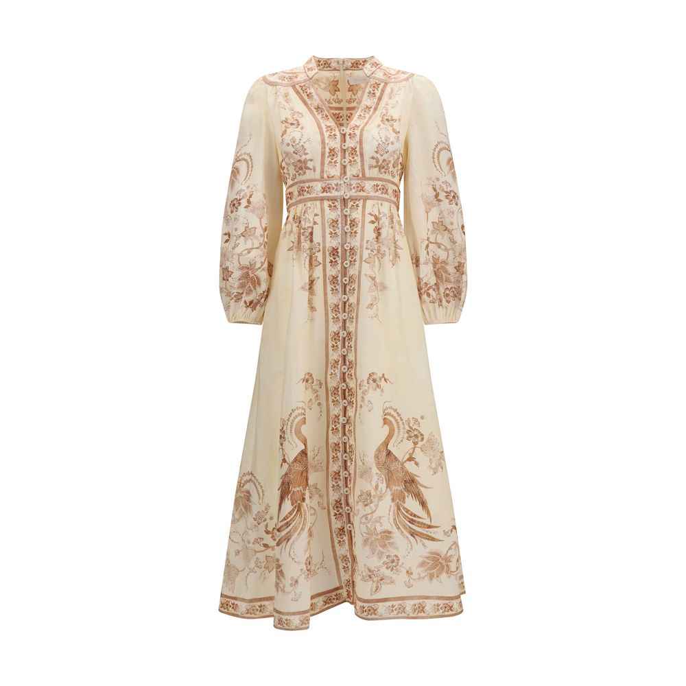 Zimmermann Beige Linen Casual Dress