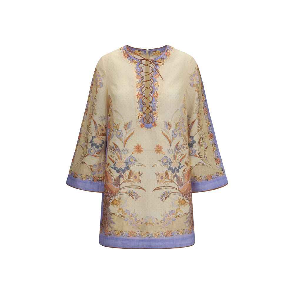 Zimmermann Multicolor Linen Casual Dress