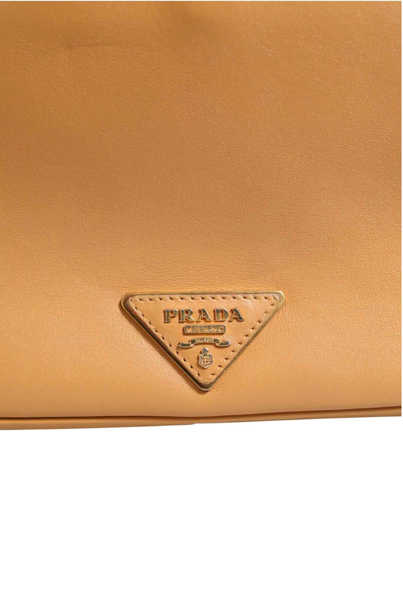 Prada Sidonie Beige Pebble Leather shoulder bag