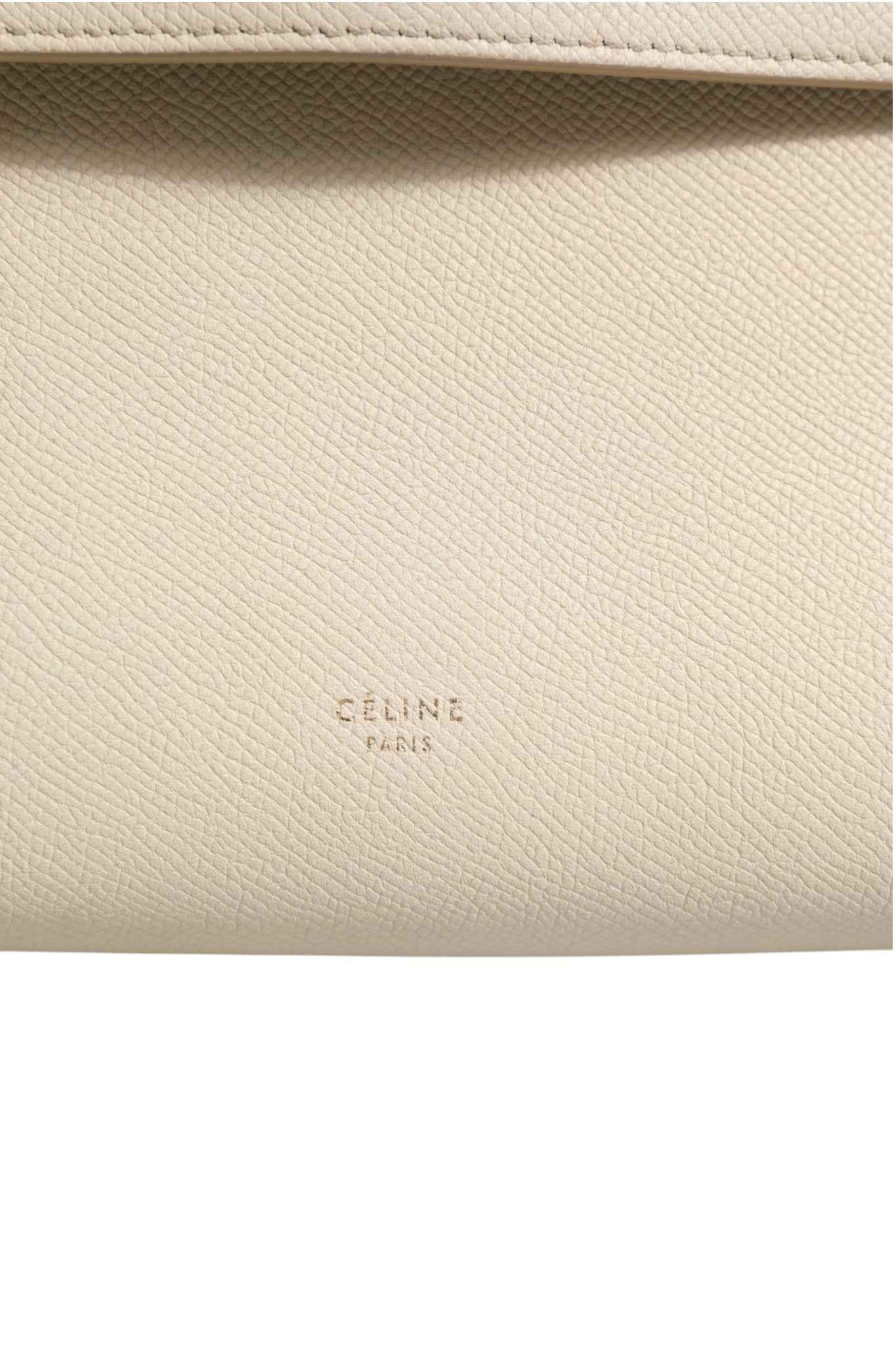Celine Nano Belt Bag Grained Calfskin Chalk