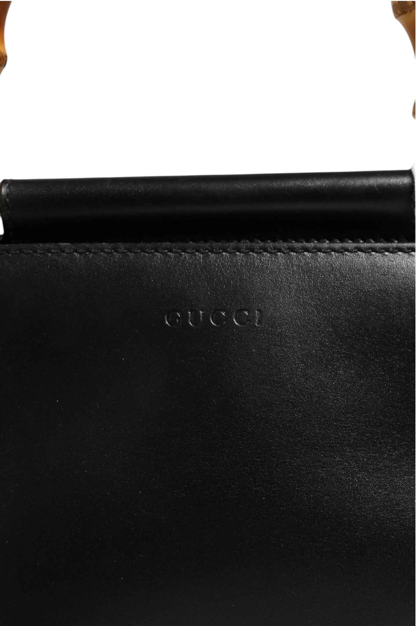 Gucci Nymphaea Bamboo Top Handle Leather Bag