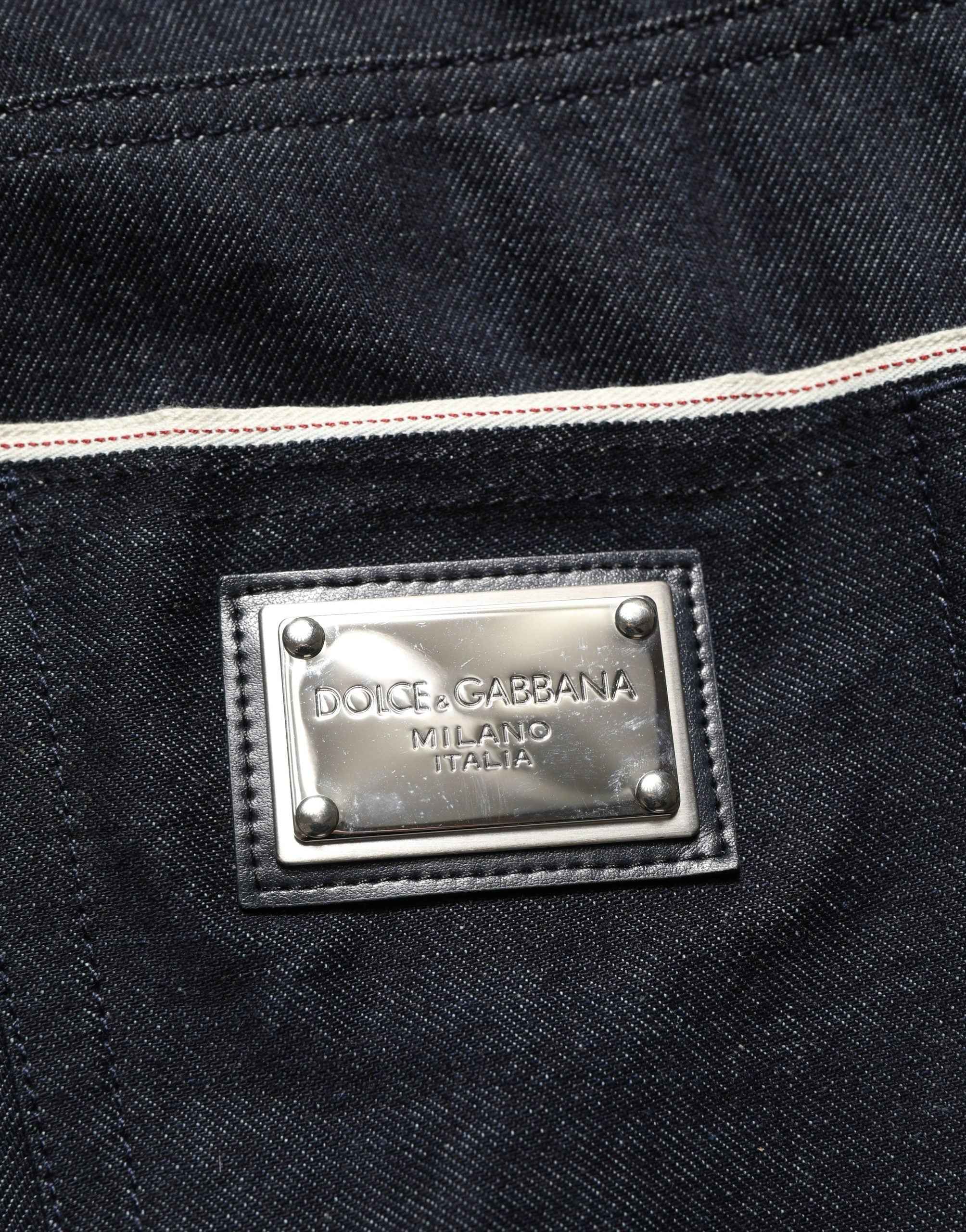Dolce & Gabbana Black Cotton Mid Waist Classic Men Denim Jeans