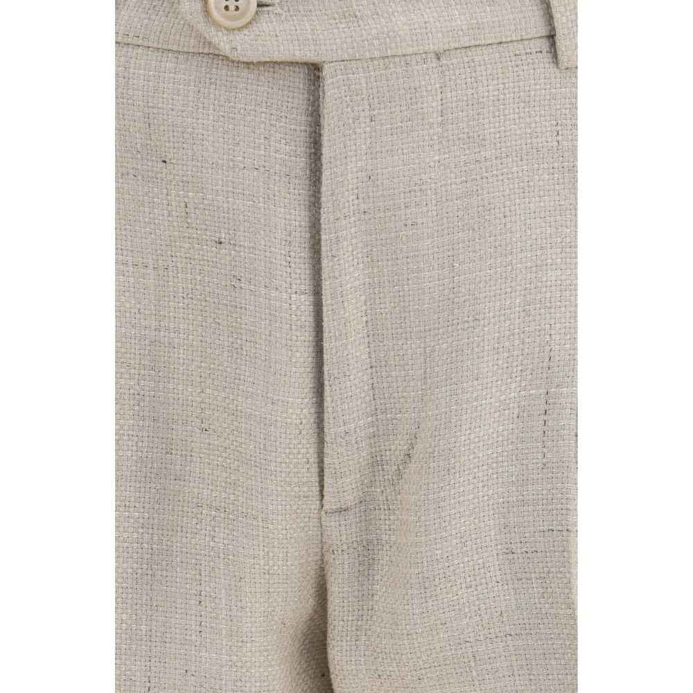 Brunello Cucinelli Beige Silk Two-Piece Suit