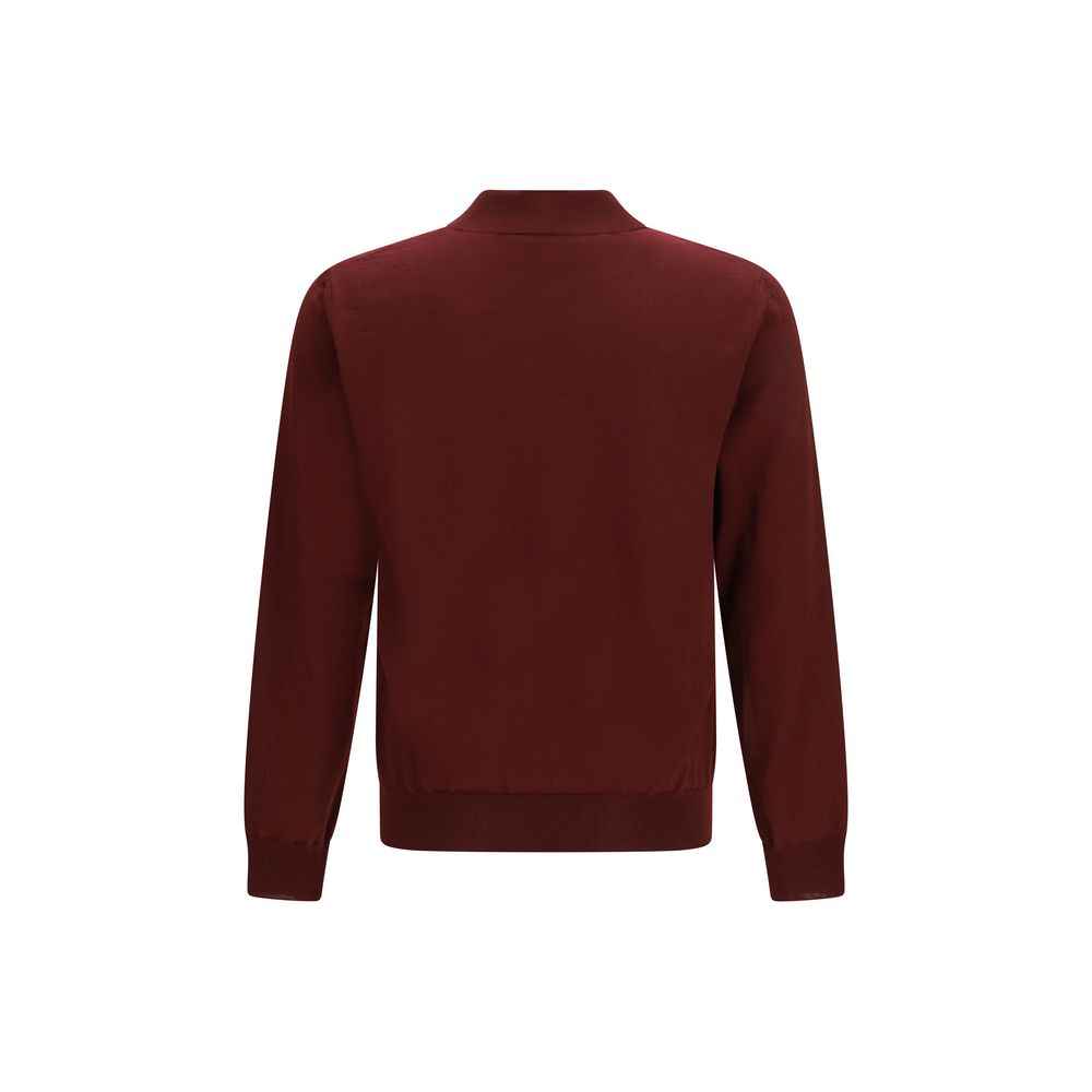 Valentino Garavani Bordeaux Wool Oves Aries Polo Shirt