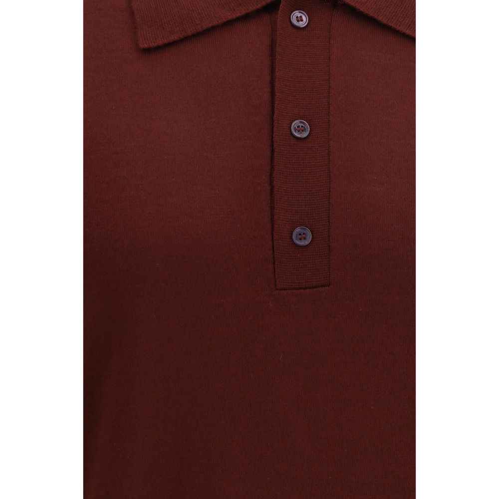 Valentino Garavani Bordeaux Wool Oves Aries Polo Shirt