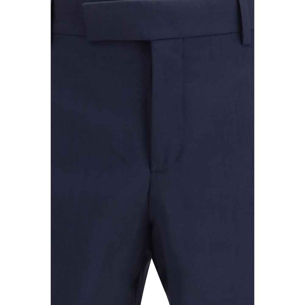 Fendi Blue Wool Oves Aries Dress Pants