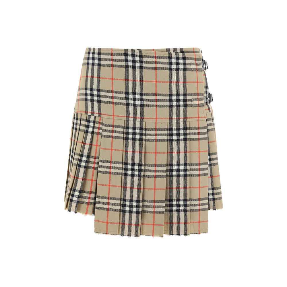 Burberry Beige Wool Oves Aries Mini Skirt