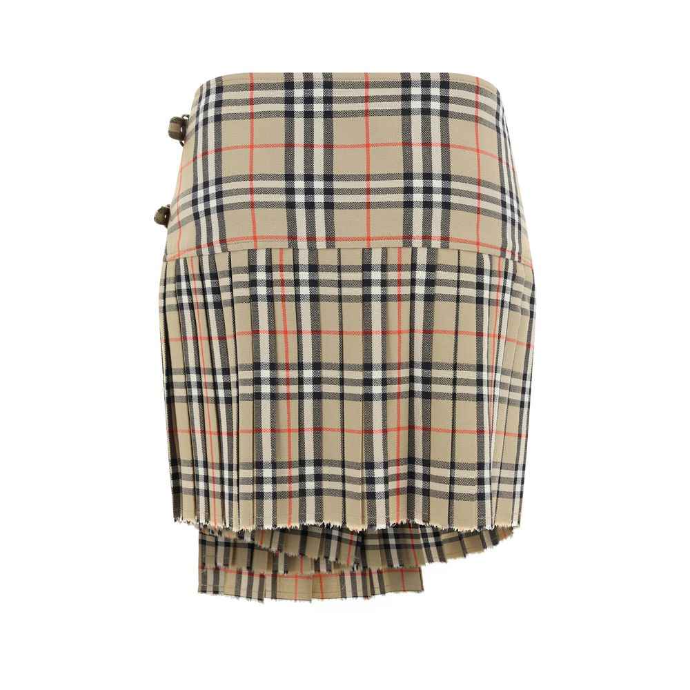 Burberry Beige Wool Oves Aries Mini Skirt