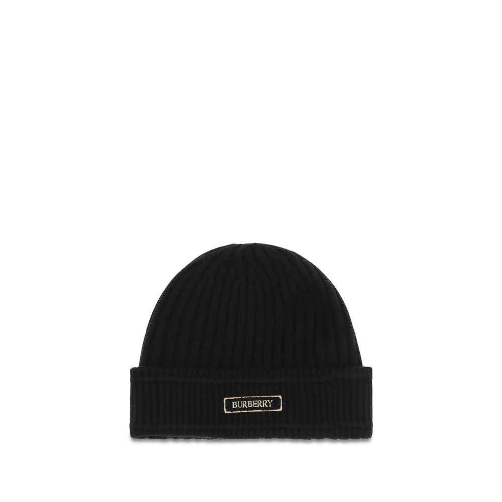 Burberry Black Wool Oves Aries Beanie