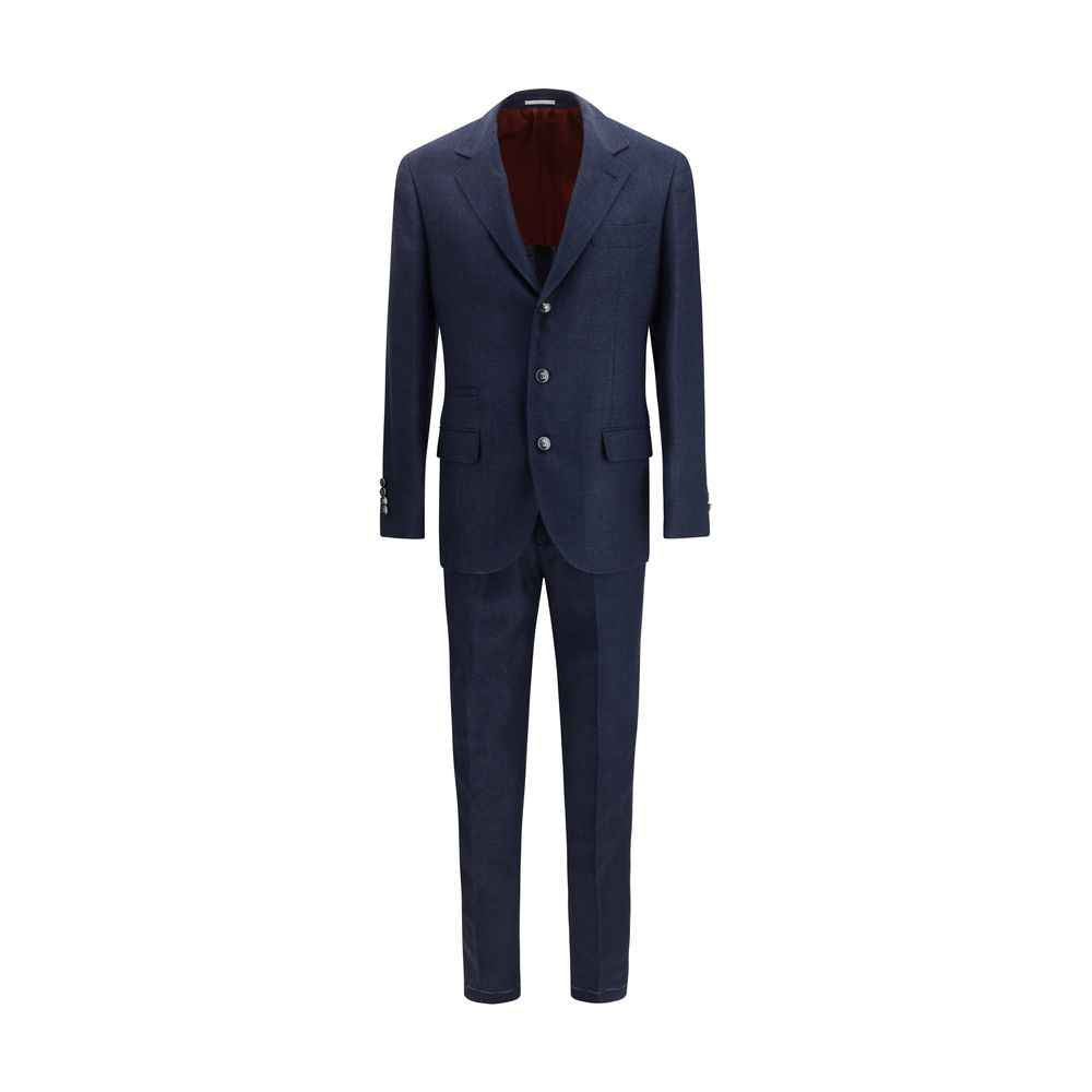 Brunello Cucinelli Blue Wool Oves Aries Two-Piece Suit