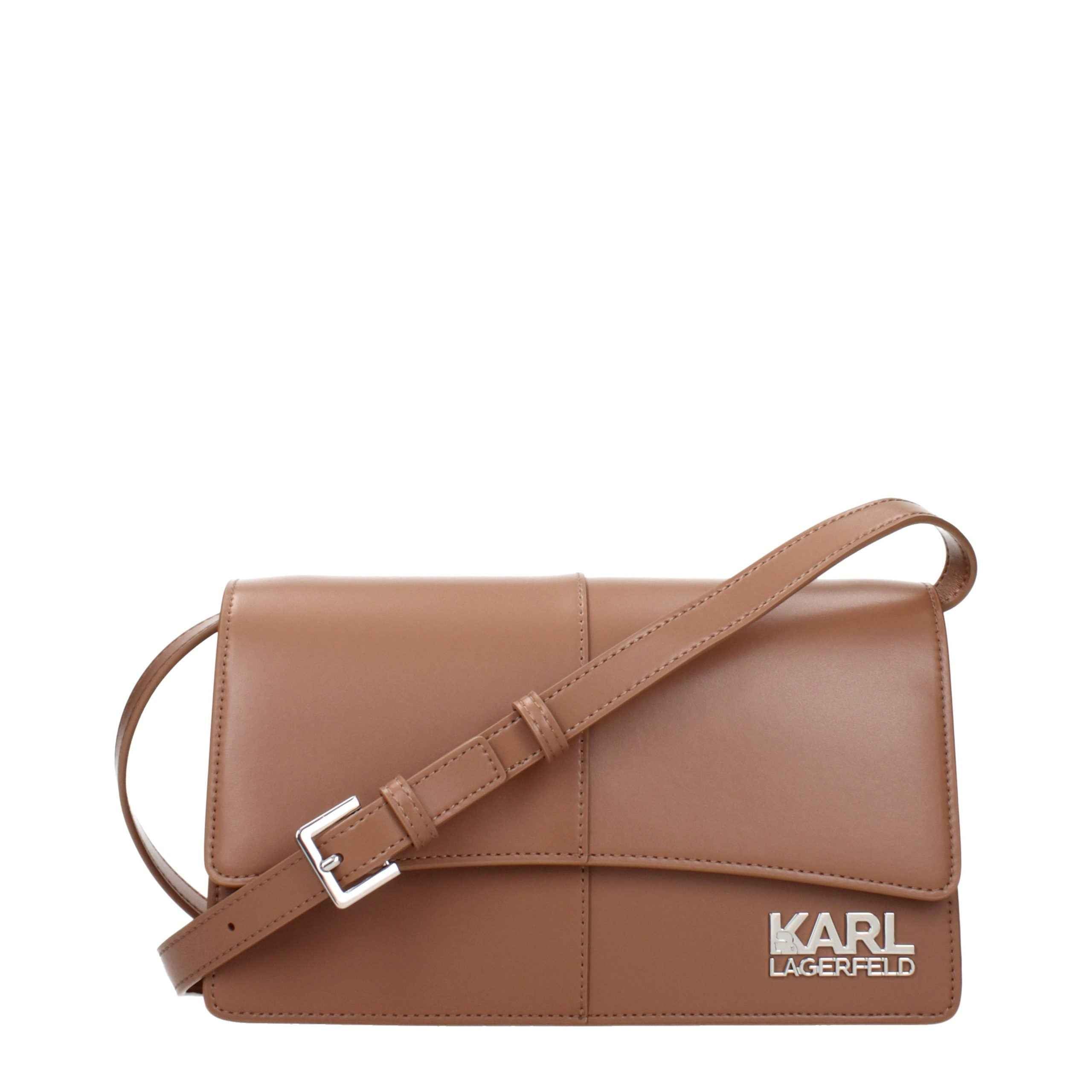 Karl Lagerfeld Brown Polyethylene Crossbody Bag