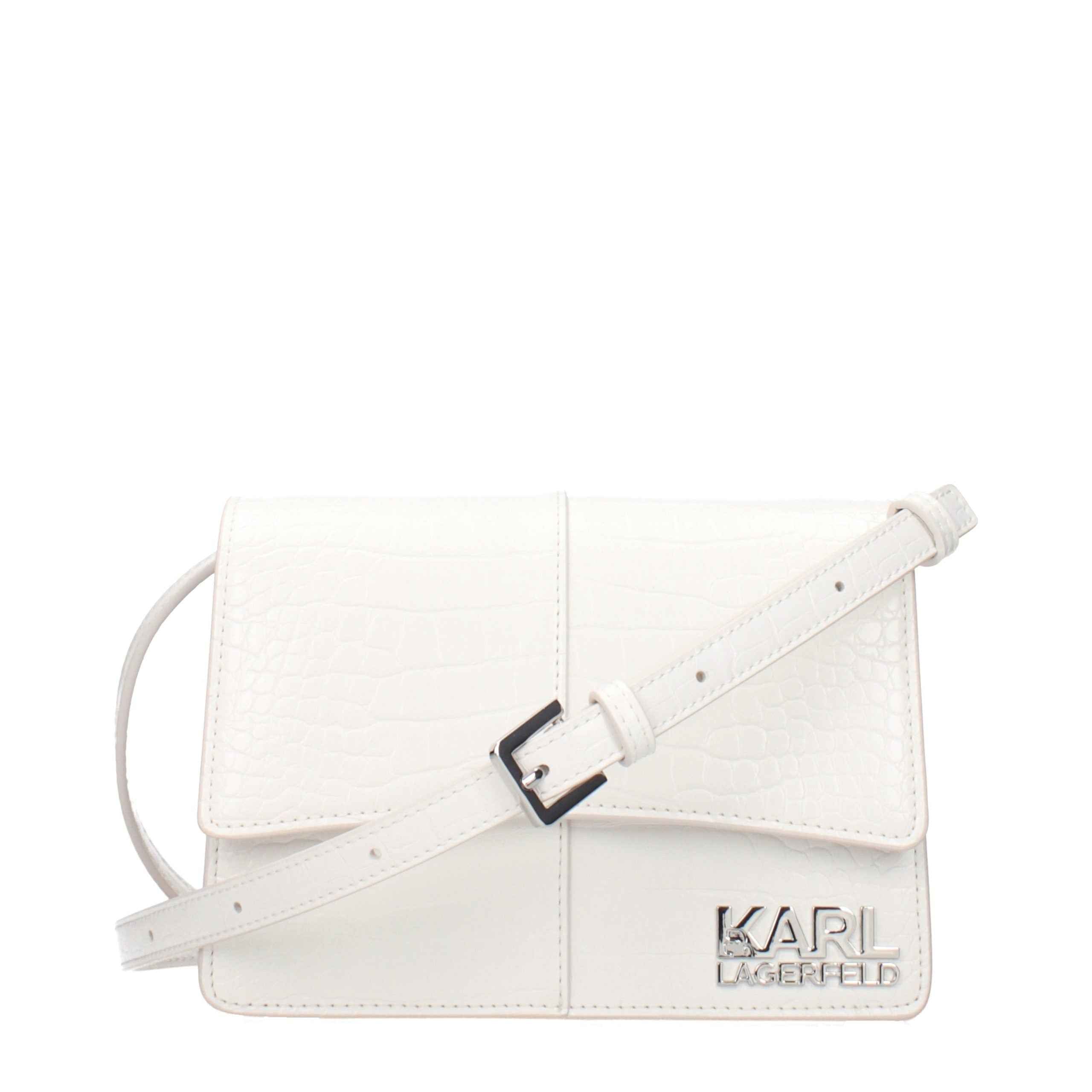Karl Lagerfeld White Polyethylene Crossbody Bag