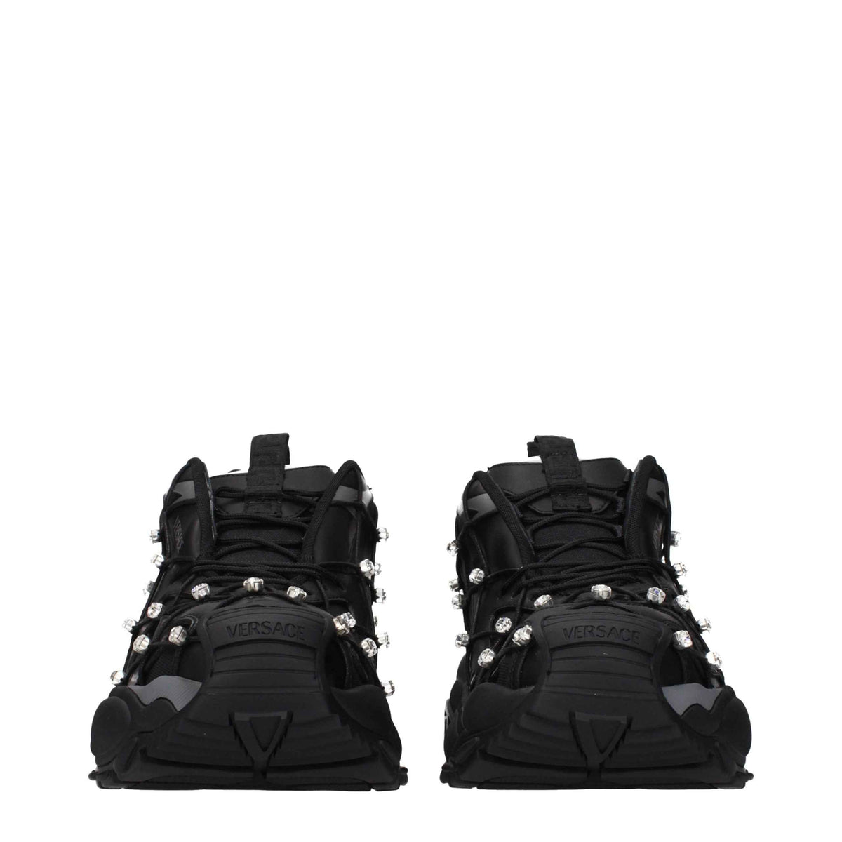 Versace Black Fabric Sneakers