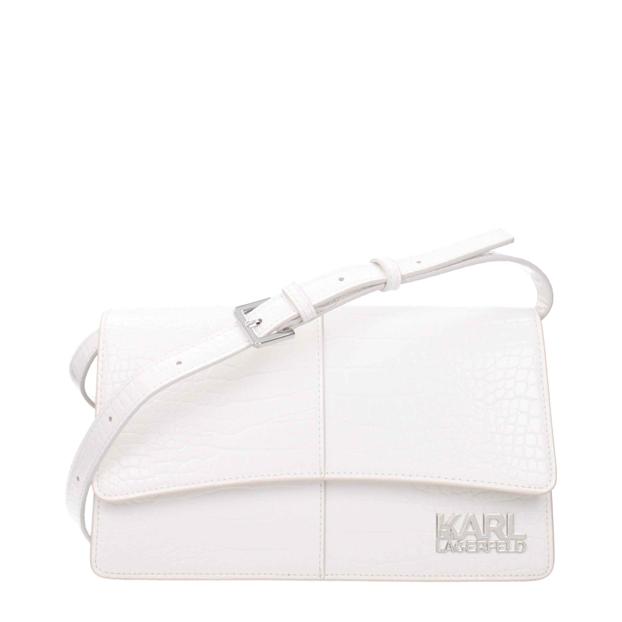 Karl Lagerfeld White Polyethylene Crossbody Bag
