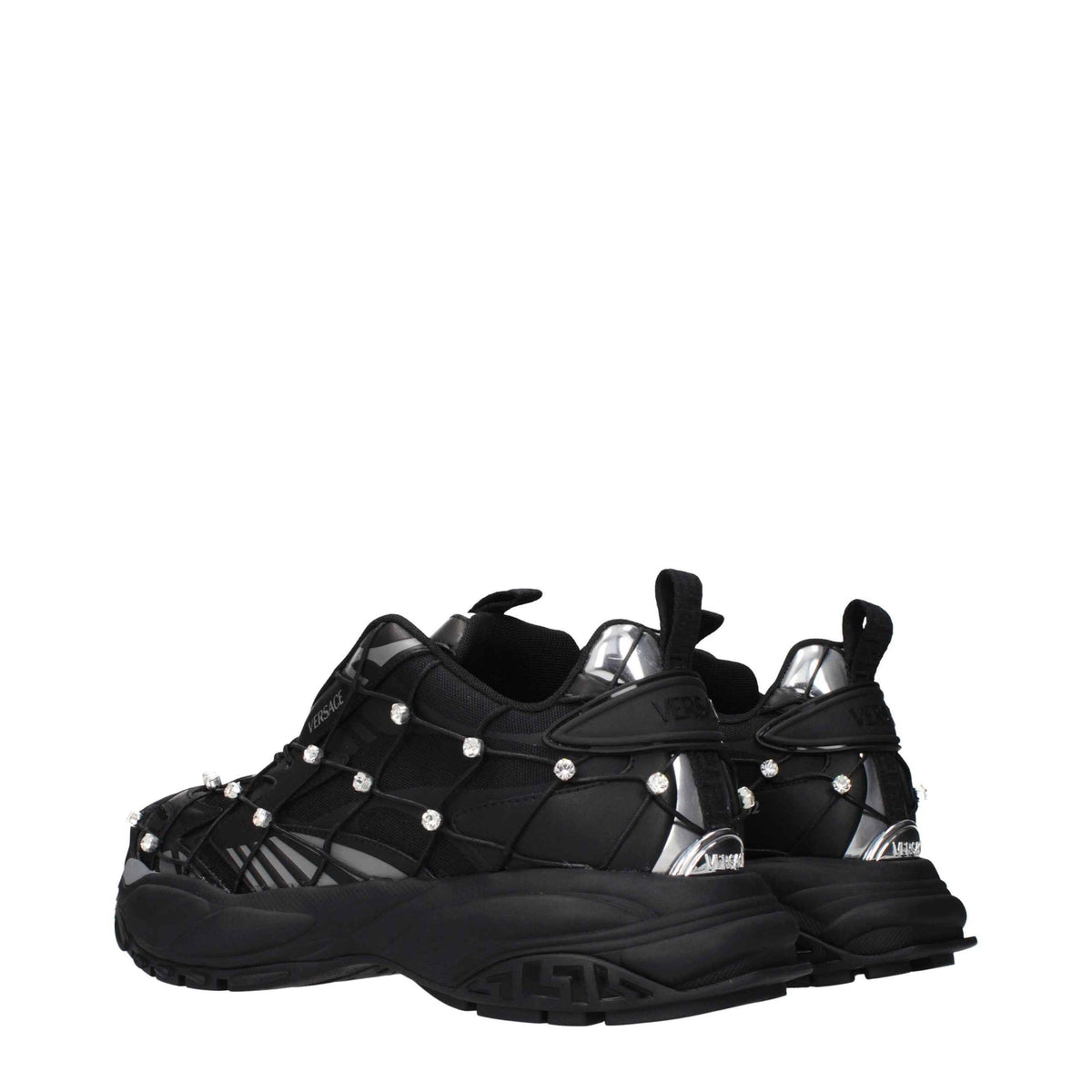 Versace Black Fabric Sneakers