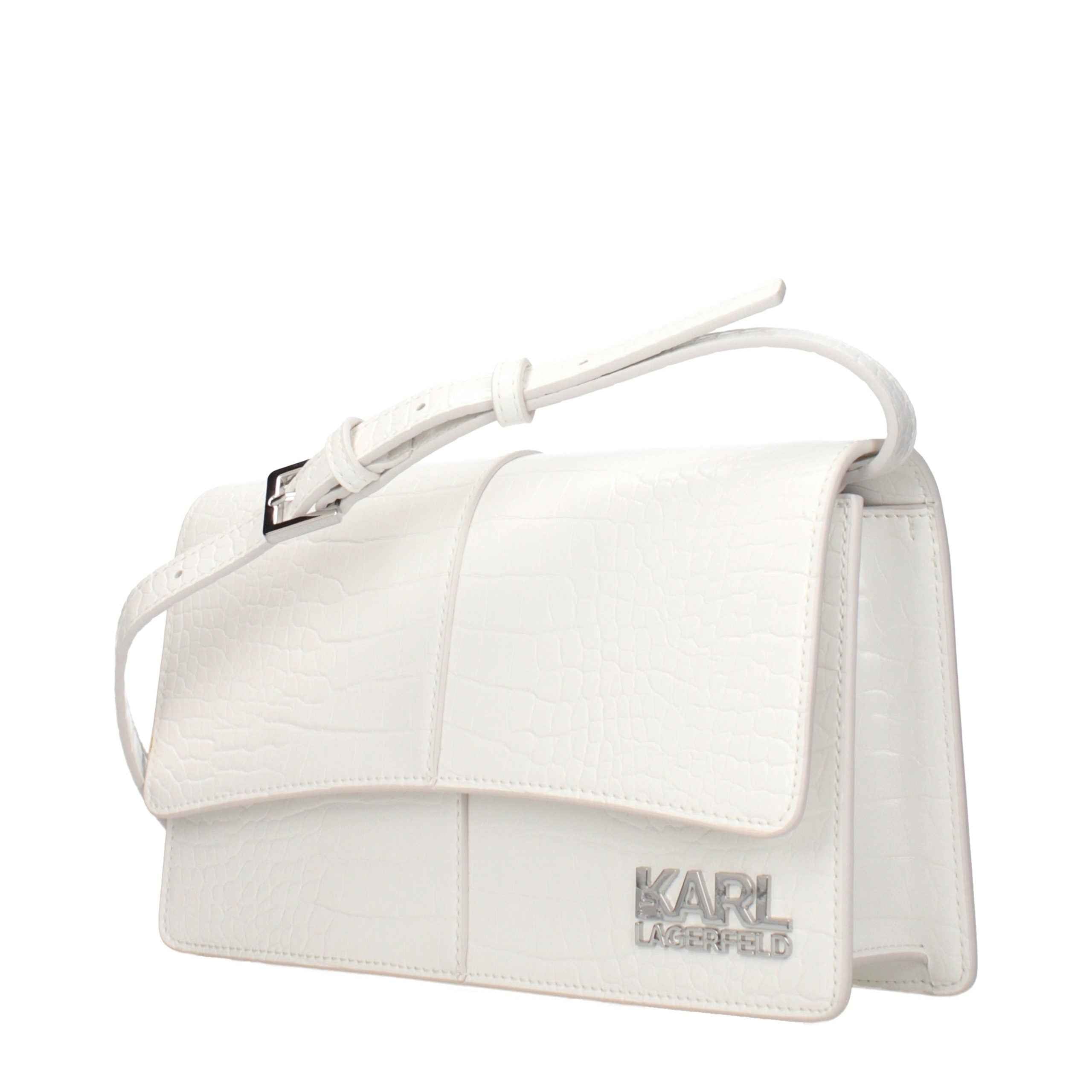 Karl Lagerfeld White Polyethylene Crossbody Bag