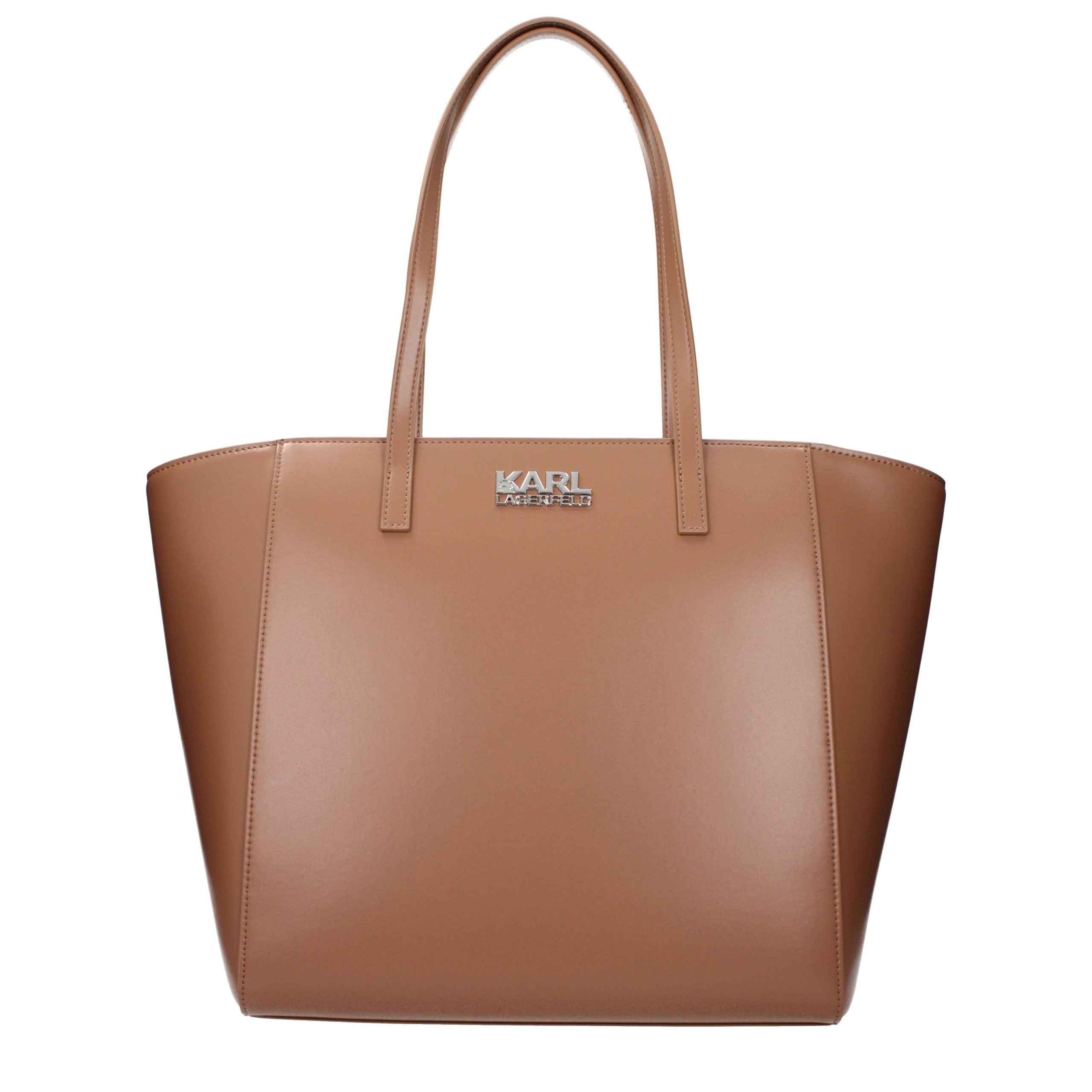 Karl Lagerfeld Brown Polyethylene Shoulder Bag